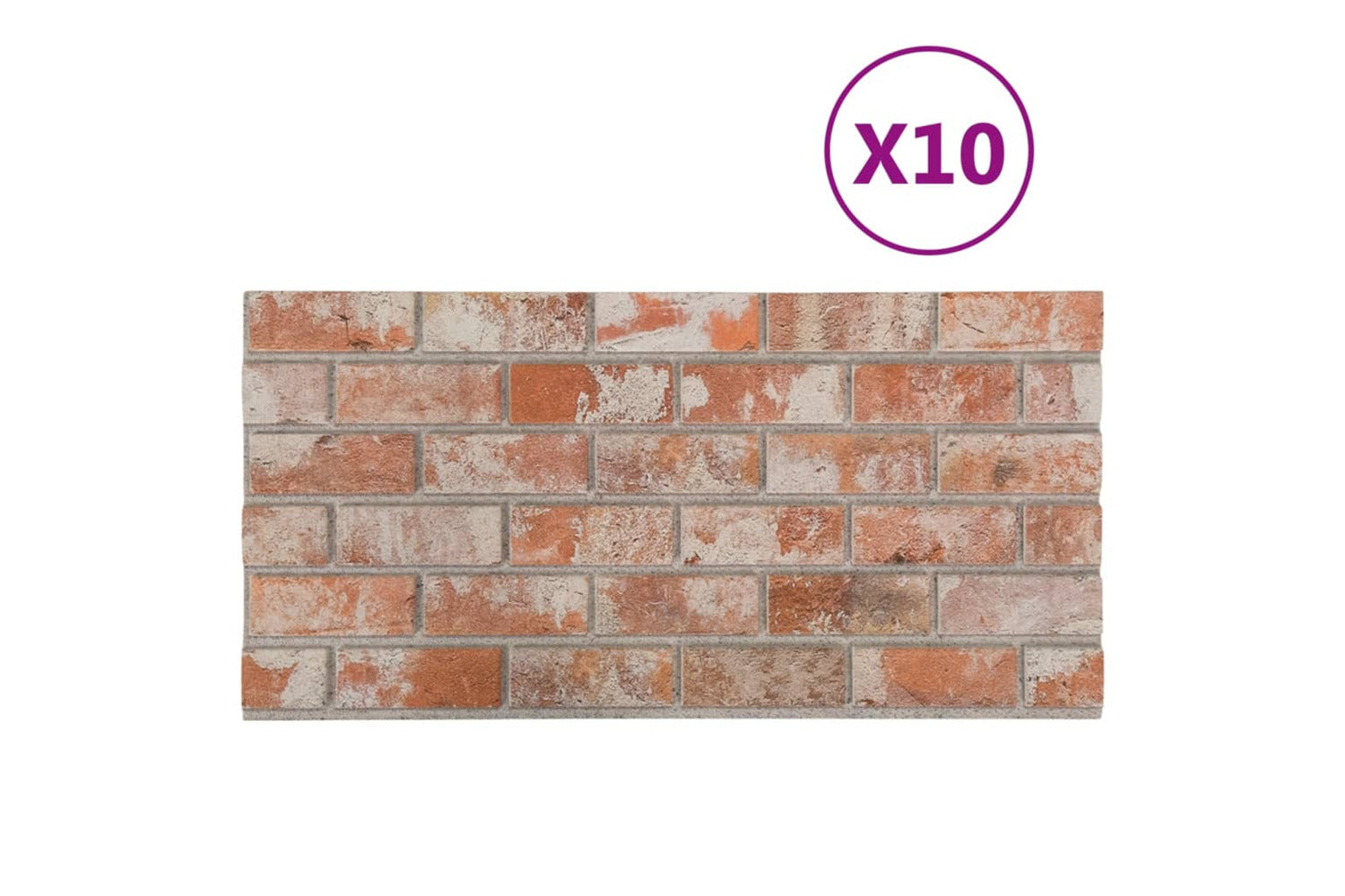 Vidaxl 149581 3d Wall Panels With Red Brick Design 10 Pcs Eps-2