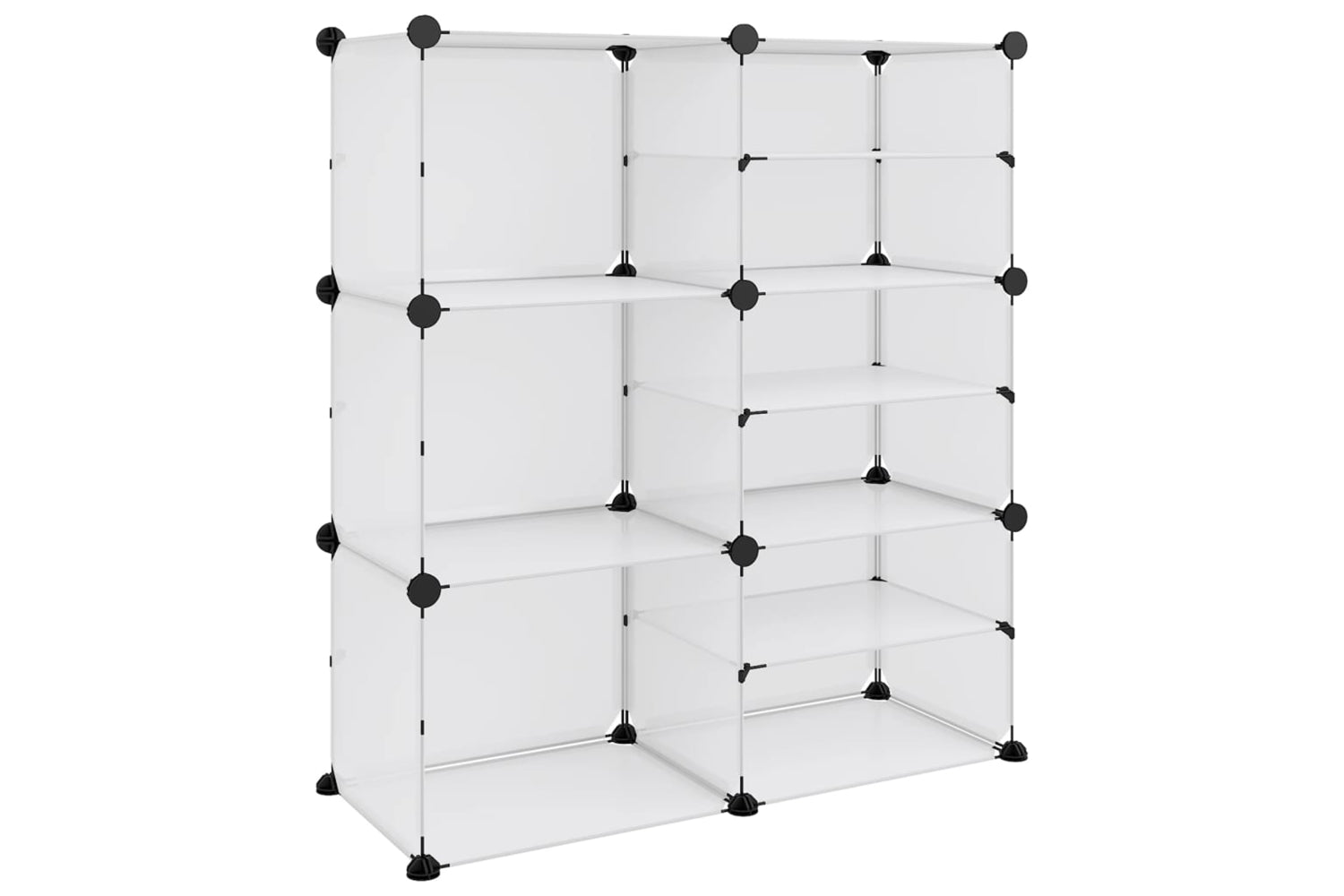 vidaXL 340568 Shoe Rack Transparent 84x31.5x93cm Pp