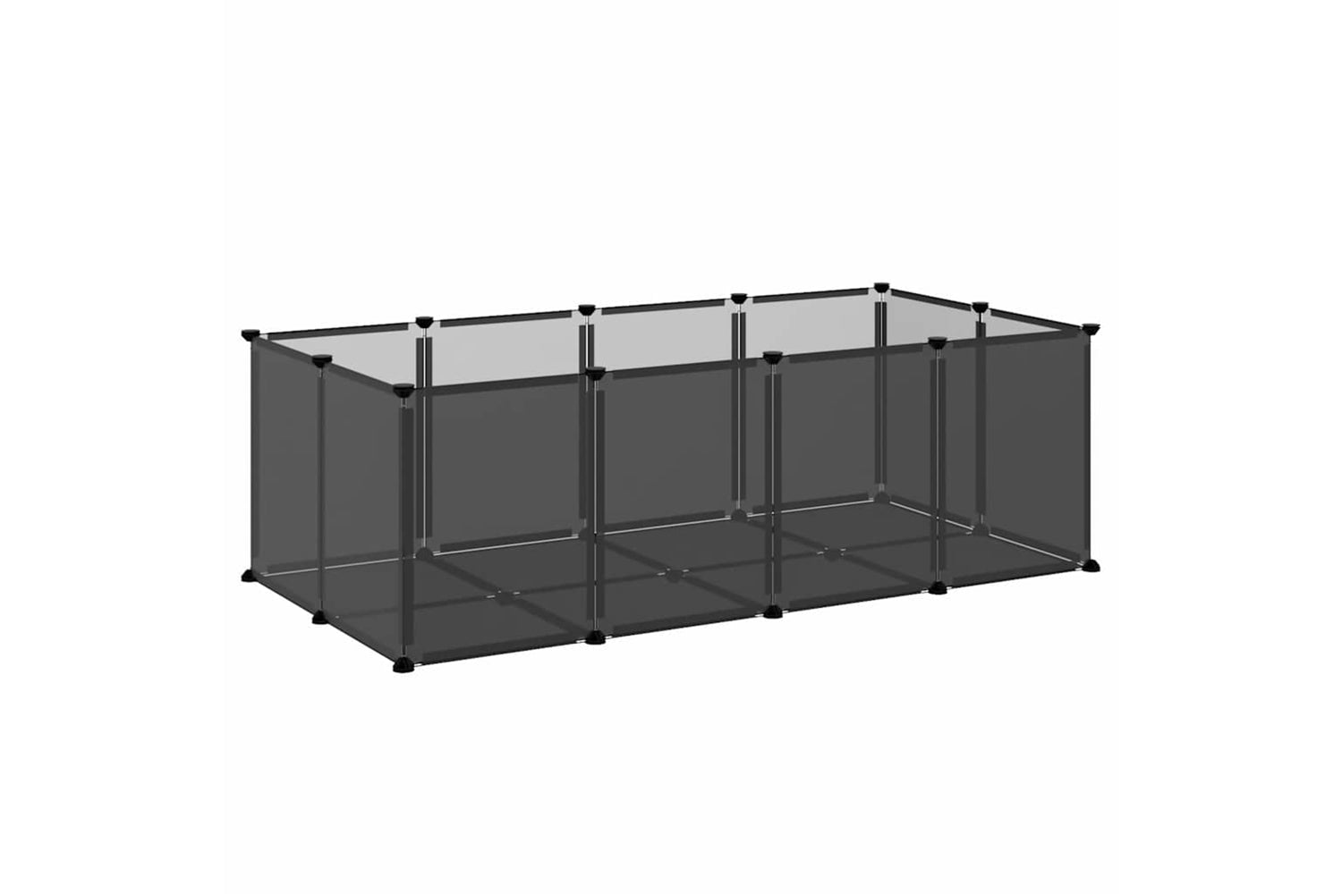 vidaXL 340571 Small Animal Cage Black 144x74x46.5cm Pp And Steel