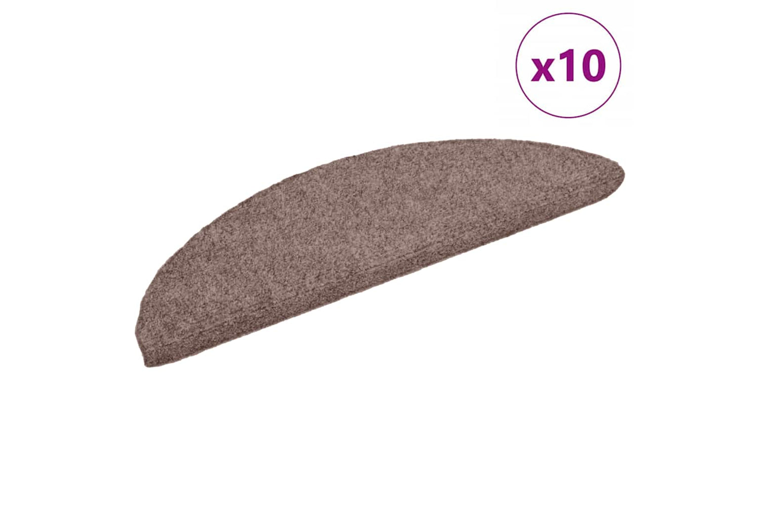 vidaXL 149675 Self-adhesive Stair Mats 10 Pcs Brown 56x17x3cm Needle Punch