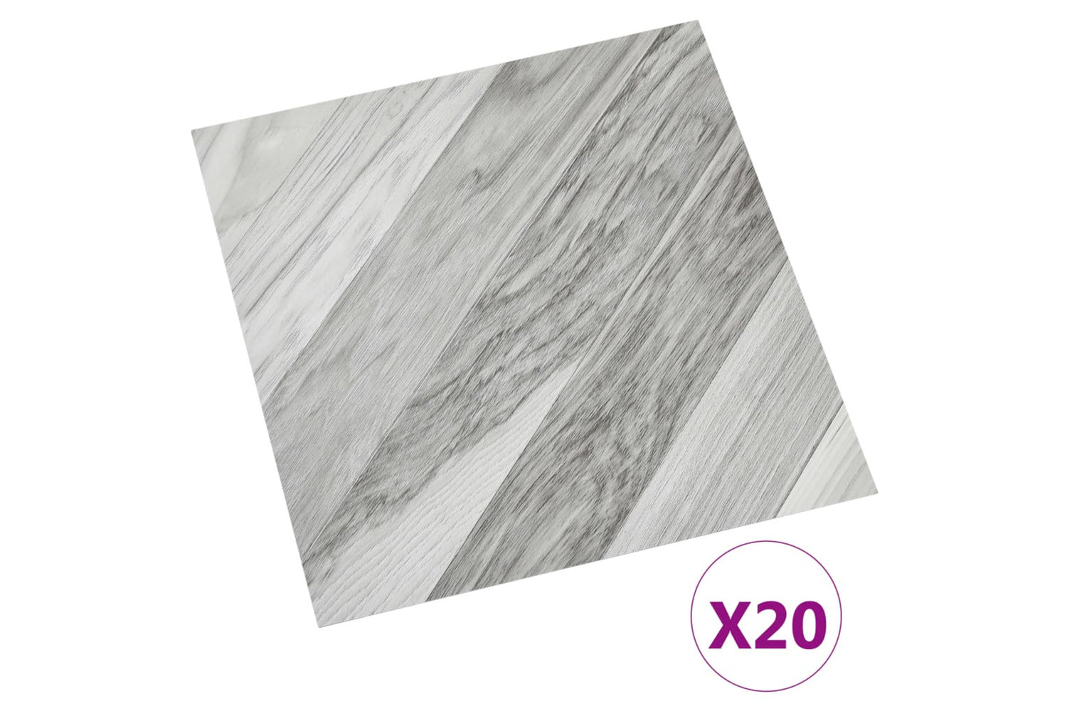 Vidaxl Self-adhesive Flooring Planks 20 Pcs Pvc 1.86 MÂ² Grey Striped-2