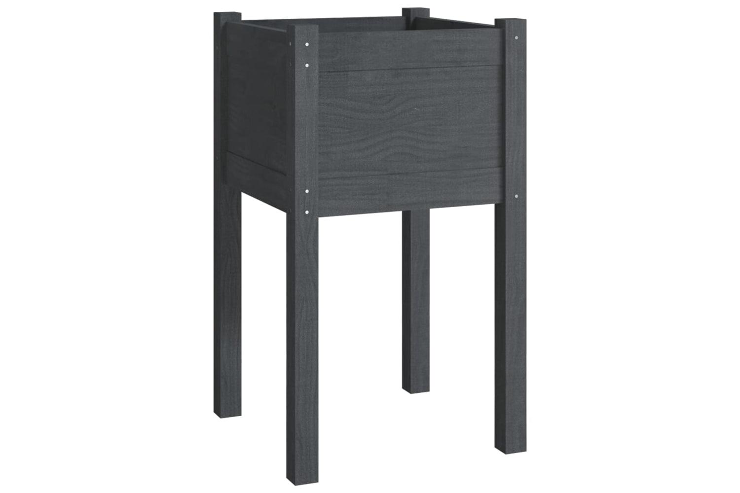 vidaXL 810793 Garden Planter Grey 40x40x70cm Solid Pinewood