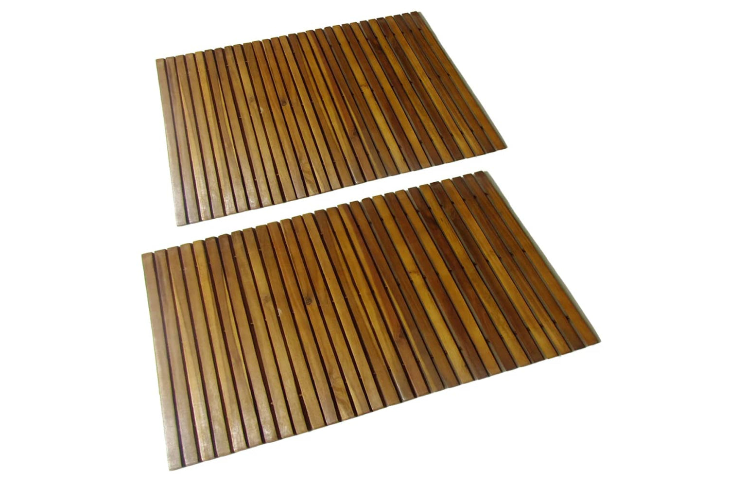 vidaXL 271768 2 Pcs Acacia Bath Mat 80 X 50cm-2