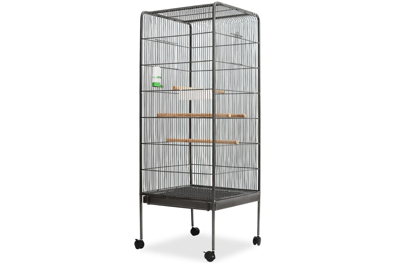vidaXL 170408 Bird Cage Black 54x54x146cm Steel