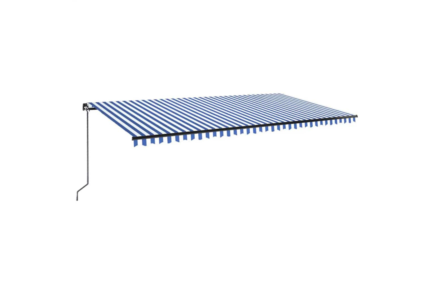 vidaXL 3069161 Manual Retractable Awning With Led 600x300cm Blue And White