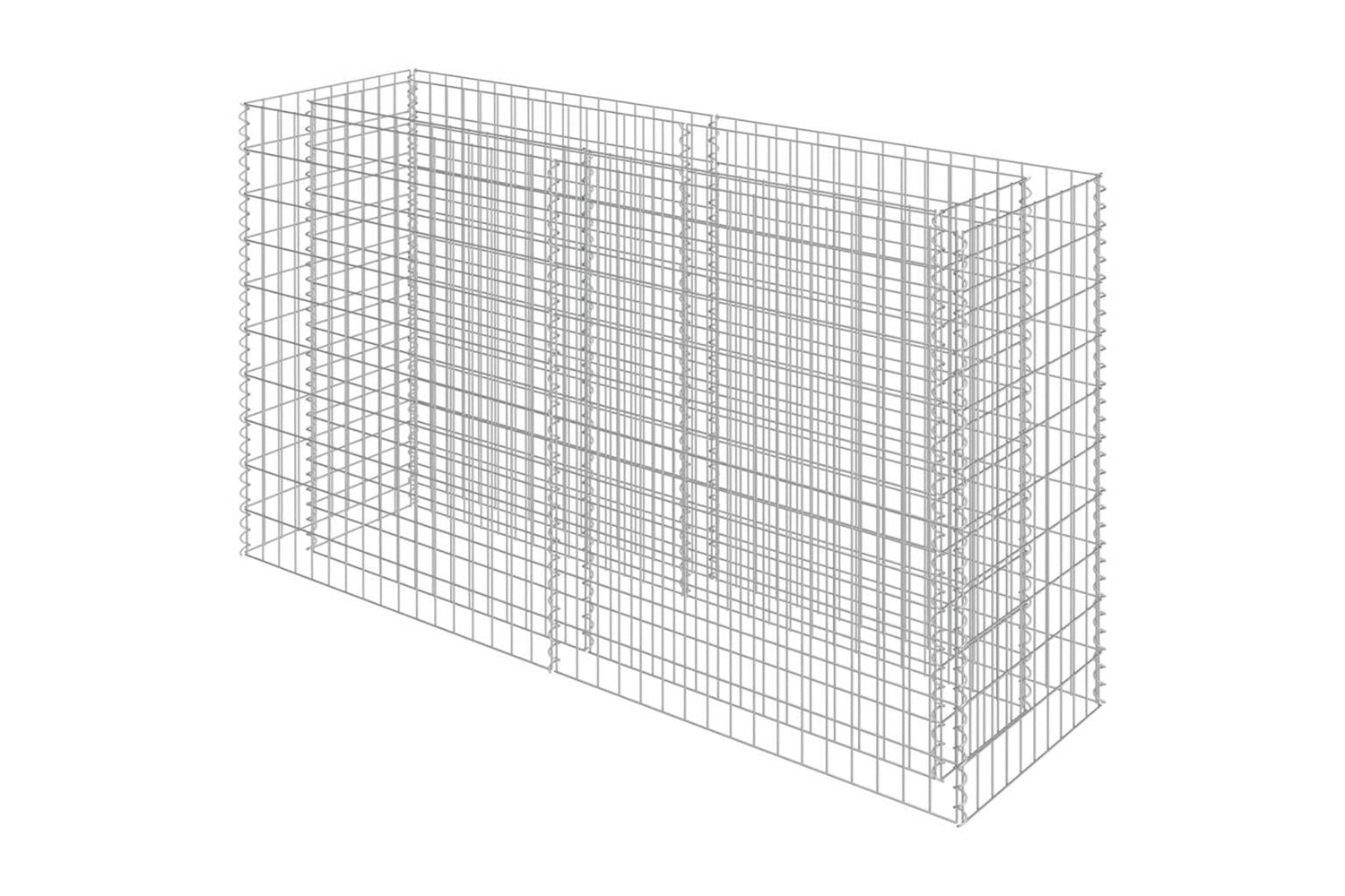 vidaXL 143558 Gabion Raised Bed Galvanised Steel 180x50x100cm