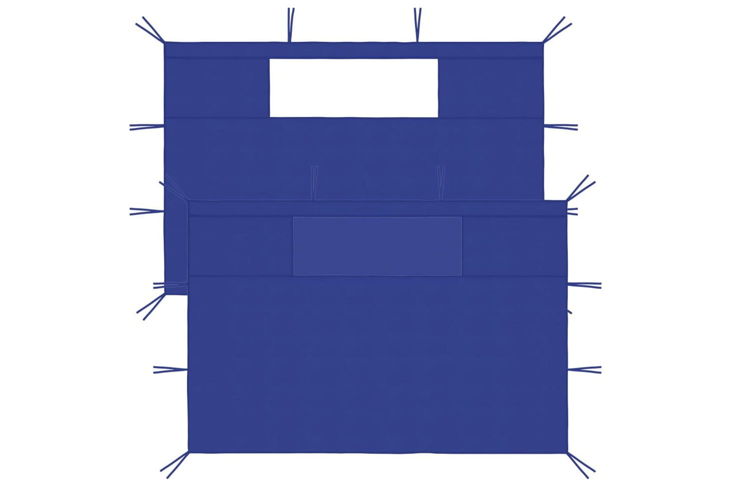 Vidaxl 3070426 Gazebo Sidewalls With Windows 2 Pcs Blue