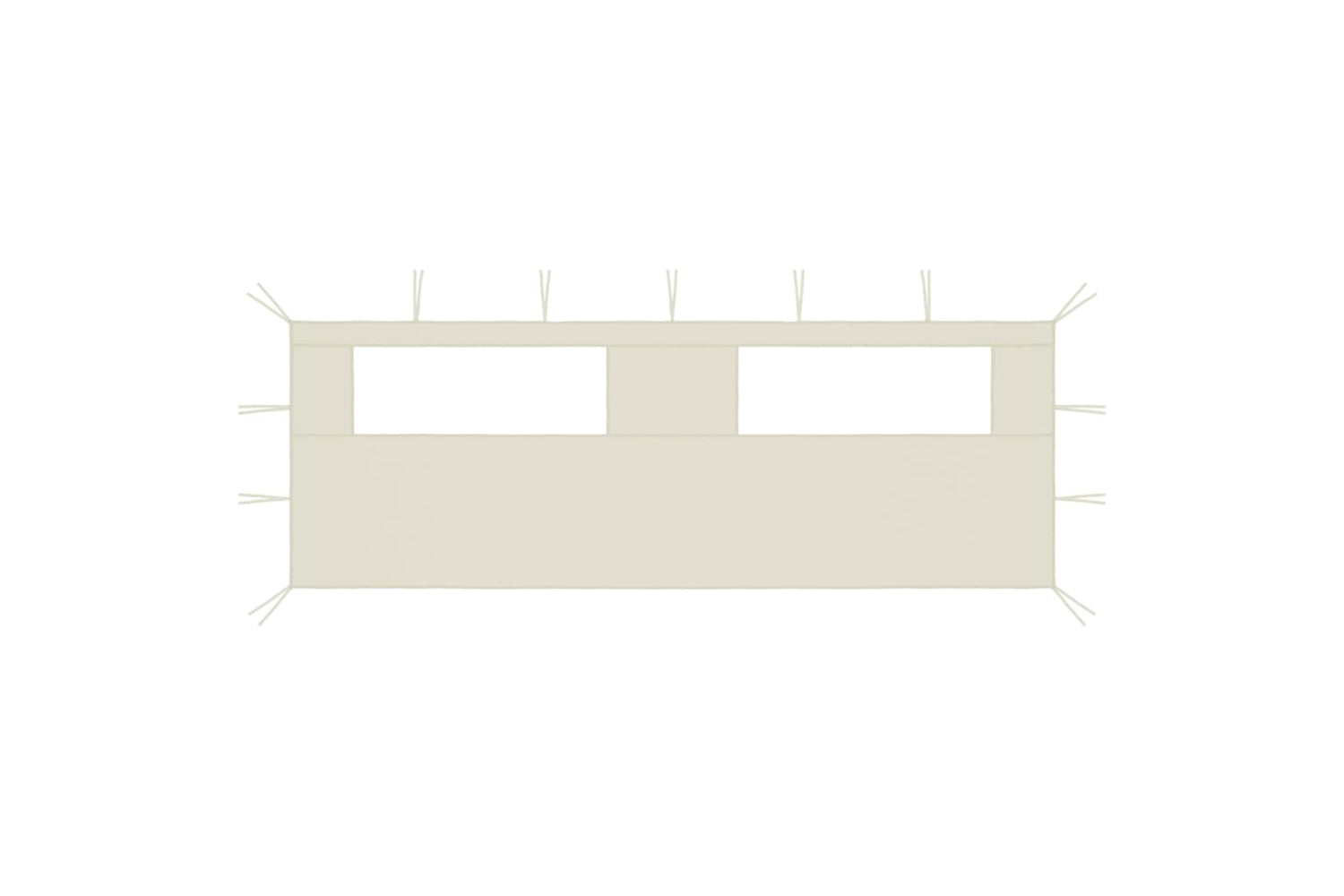 Vidaxl 3070413 Gazebo Sidewall With Windows 6x2 M Cream