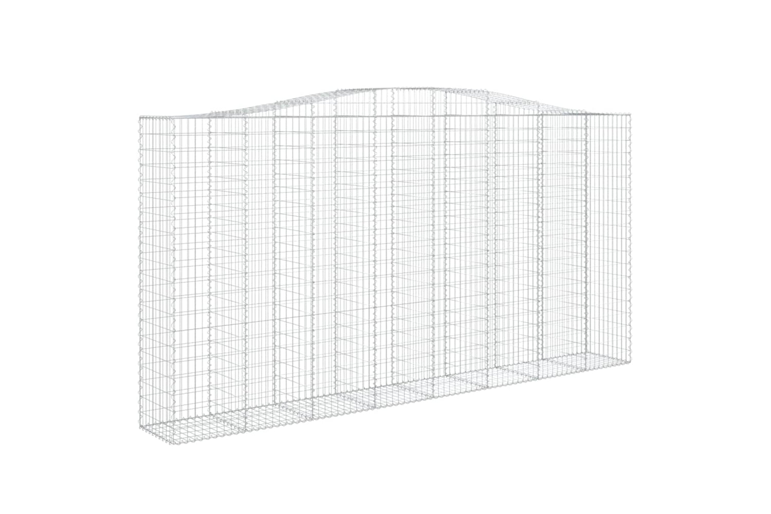 vidaXL 153420 Arched Gabion Basket 400x50x200/220cm Galvanised Iron