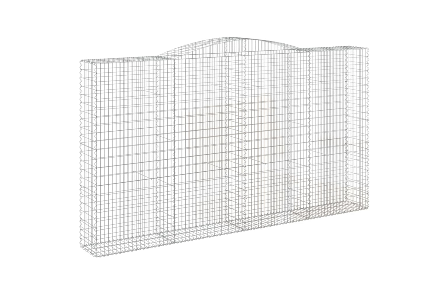 vidaXL 153541 Arched Gabion Basket 400x50x220/240cm Galvanised Iron