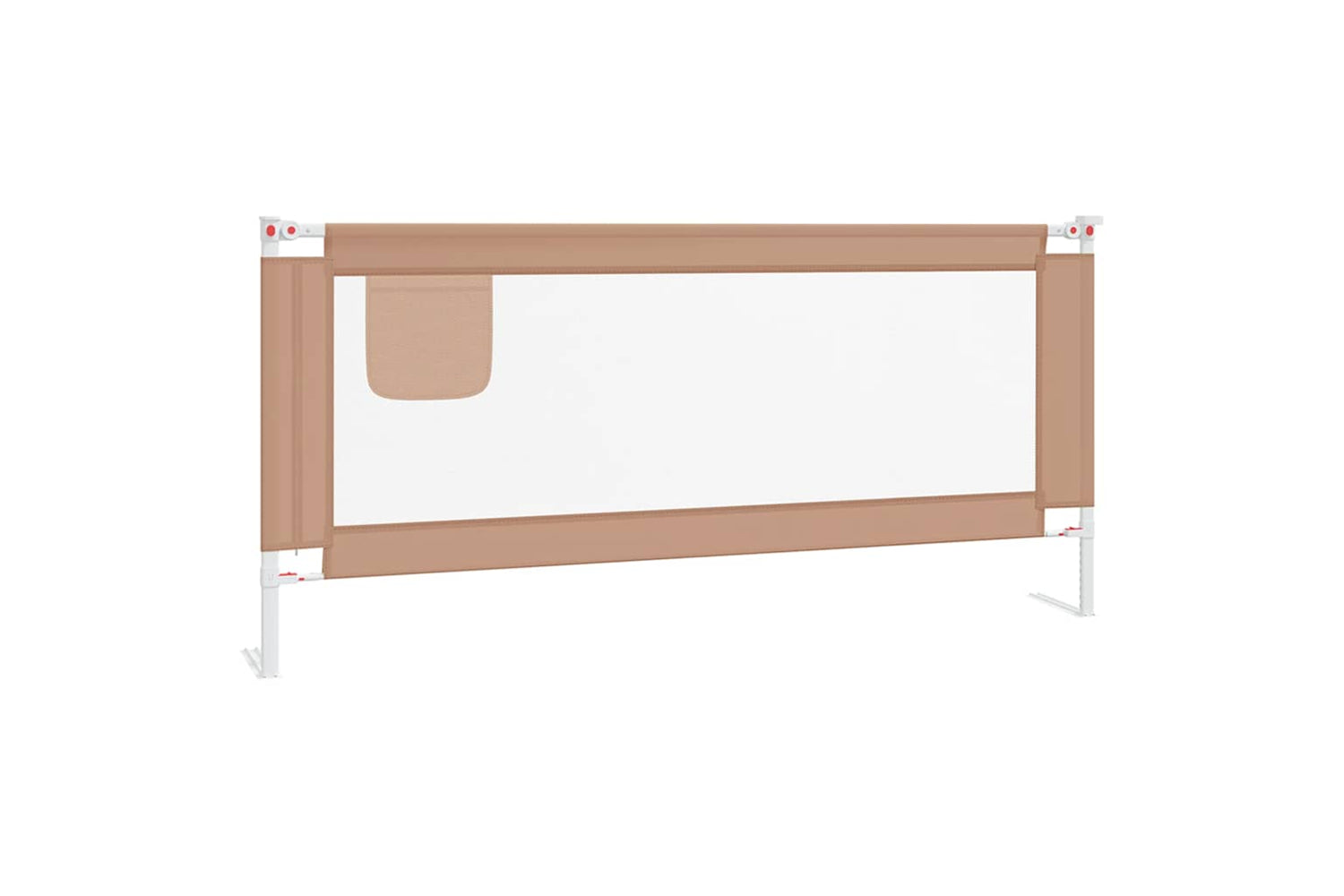 Vidaxl Toddler Safety Bed Rail Taupe 200x25 Cm Fabric
