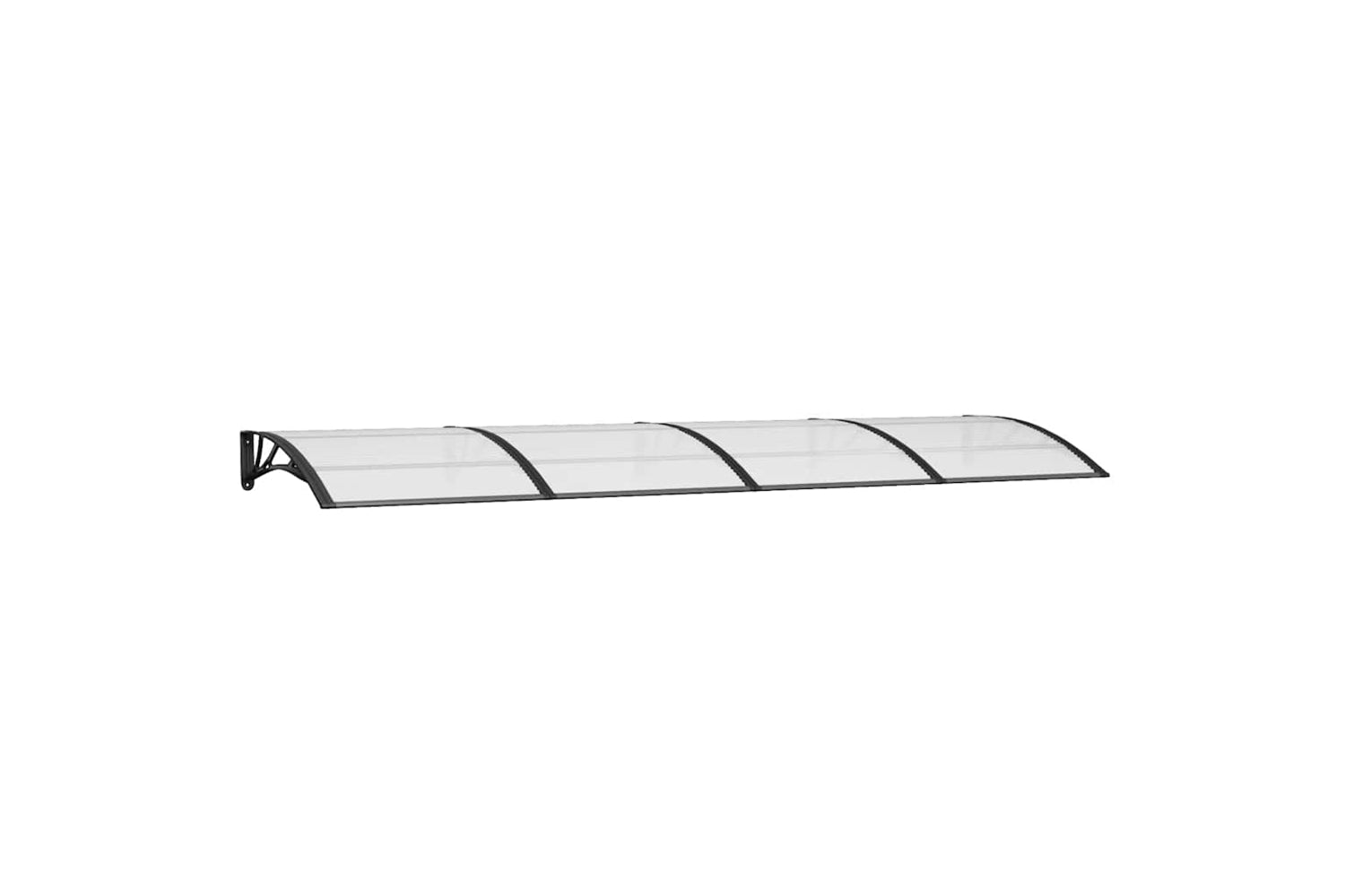 vidaXL Door Canopy Black 350x100cm Polycarbonate