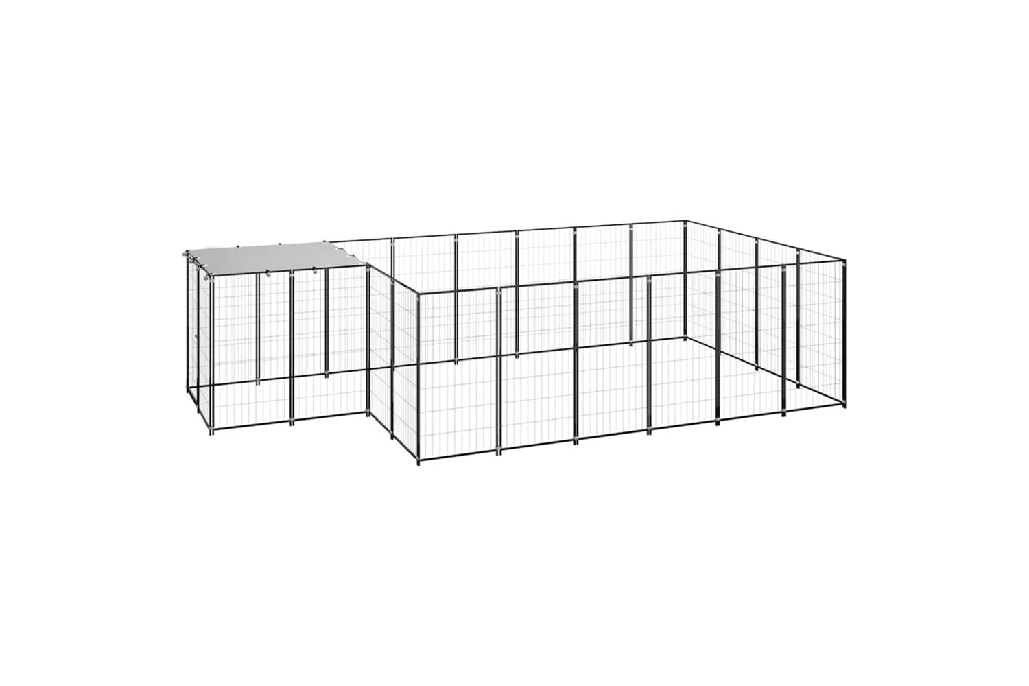 Vidaxl 3082206 Dog Kennel Black 8.47 M2 Steel