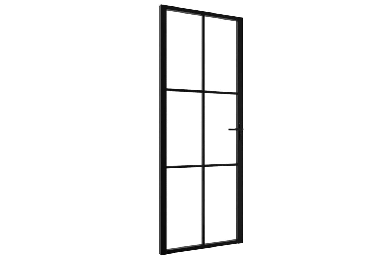 vidaXL 151202 Interior Door | Black & Transparent-2