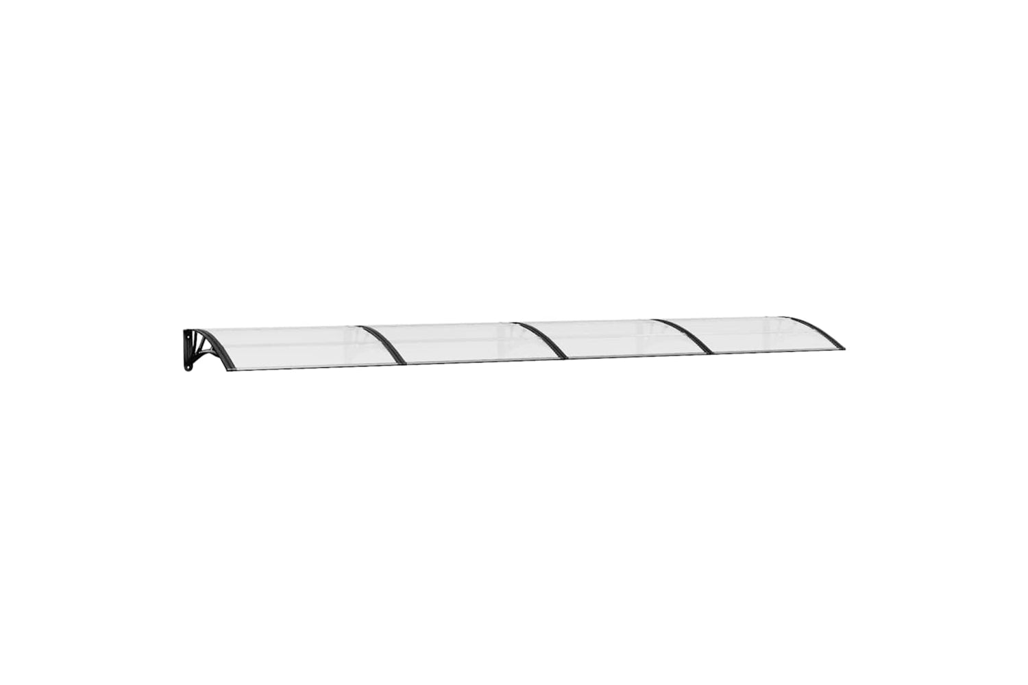 vidaXL Door Canopy Black And Transparent 400x75cm Polycarbonate