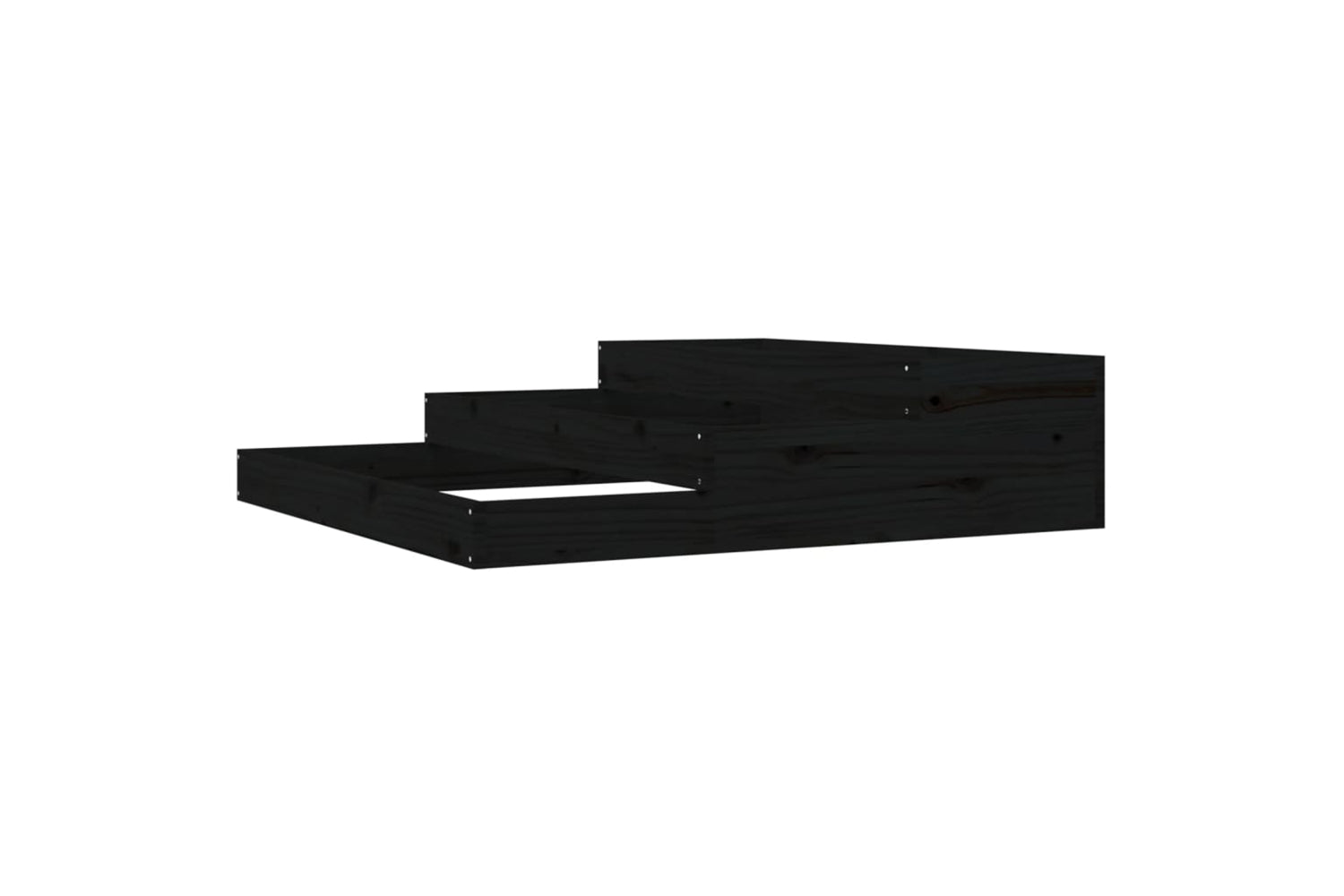 vidaXL 823917 Planter Black 107x107x27cm Solid Wood Pine