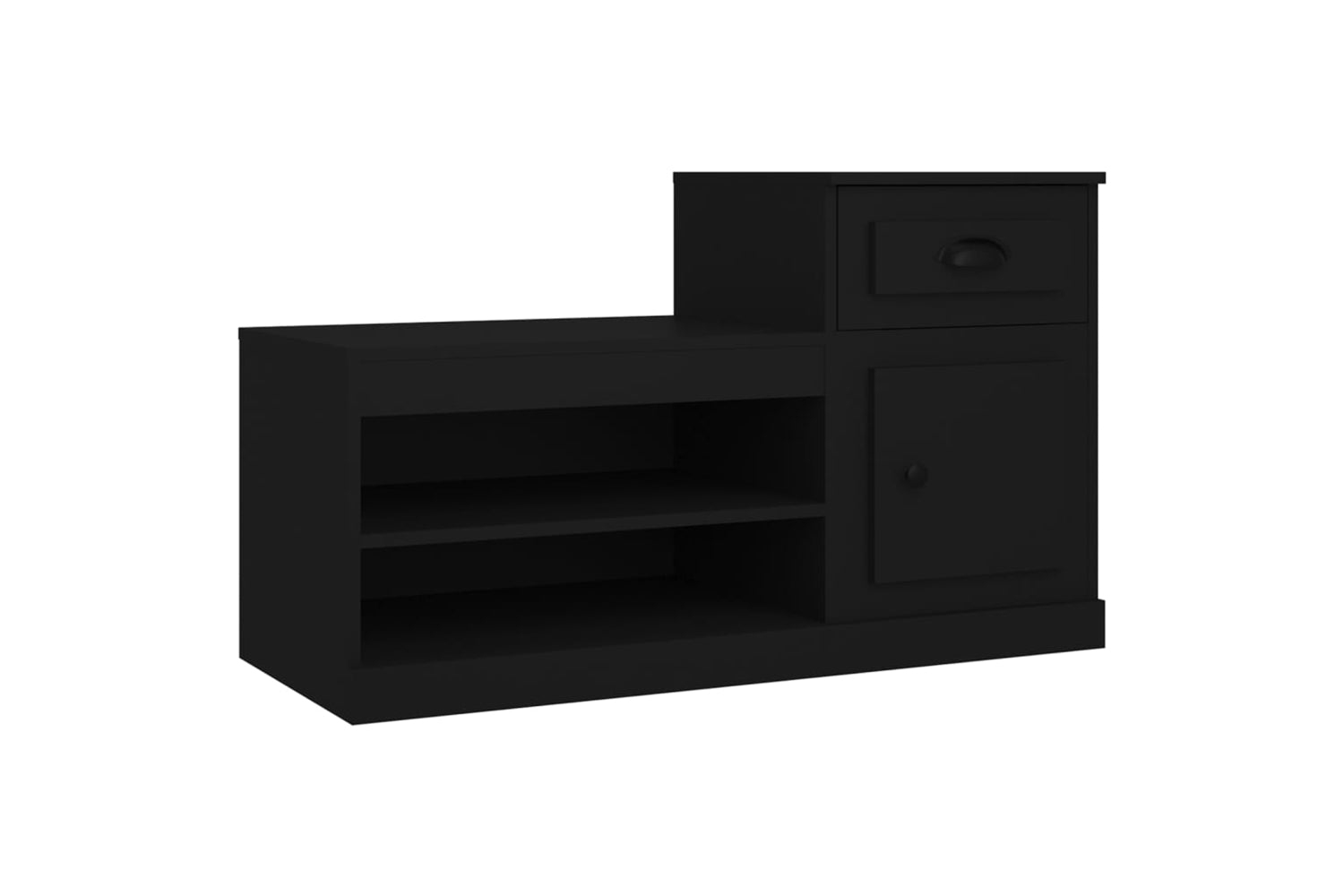 vidaXL 816417 Shoe Cabinet Black 100x42x60cm Engineered Wood