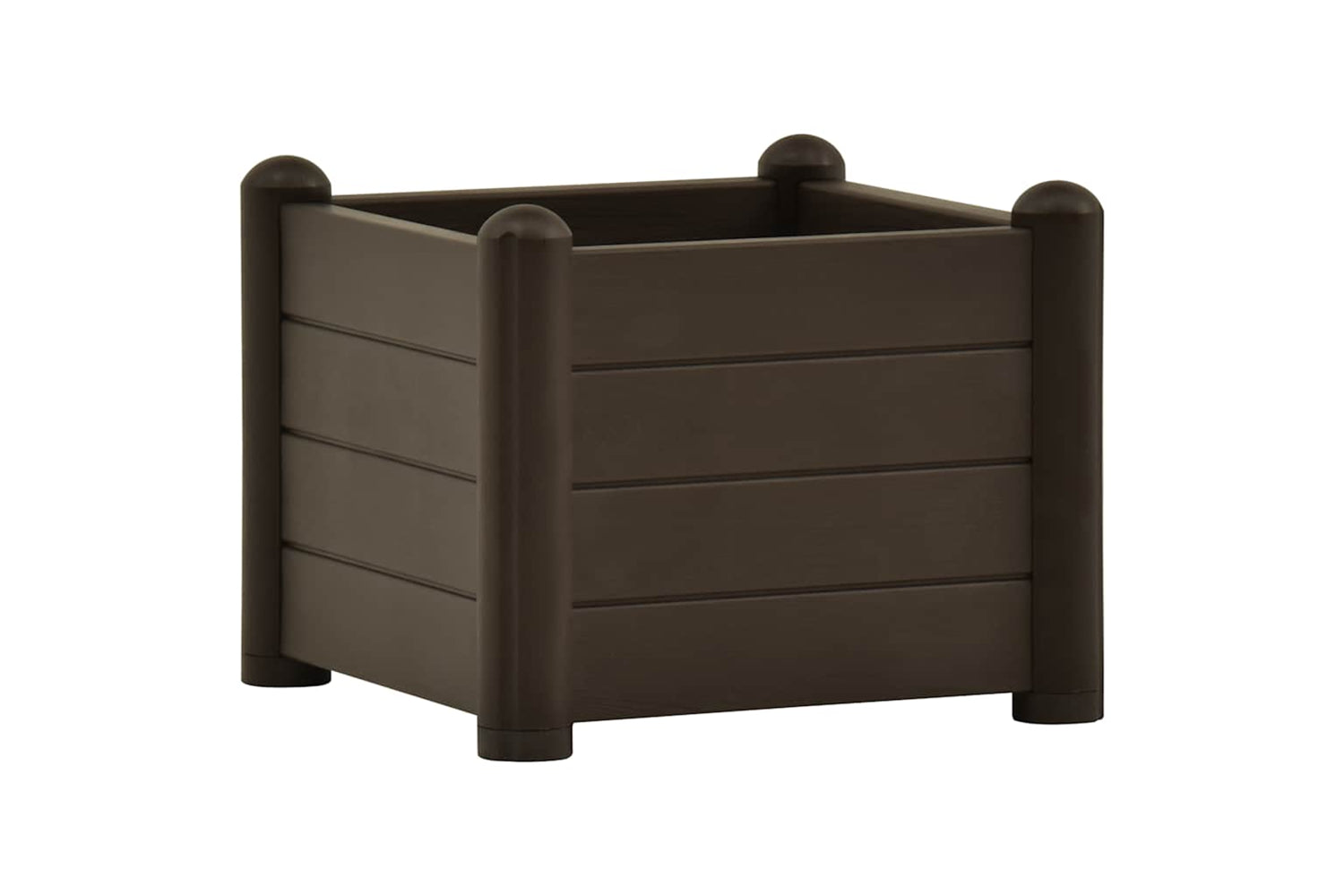vidaXL 313972 Garden Raised Bed Pp Mocha 43x43x35cm