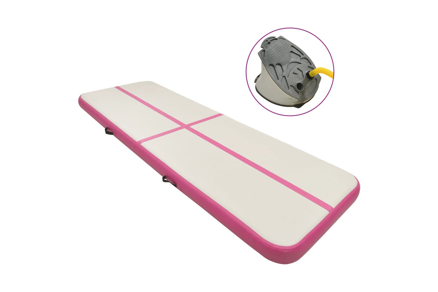 vidaXL 92682 Inflatable Gymnastics Mat With Pump 500x100x20cm Pvc Pink-2