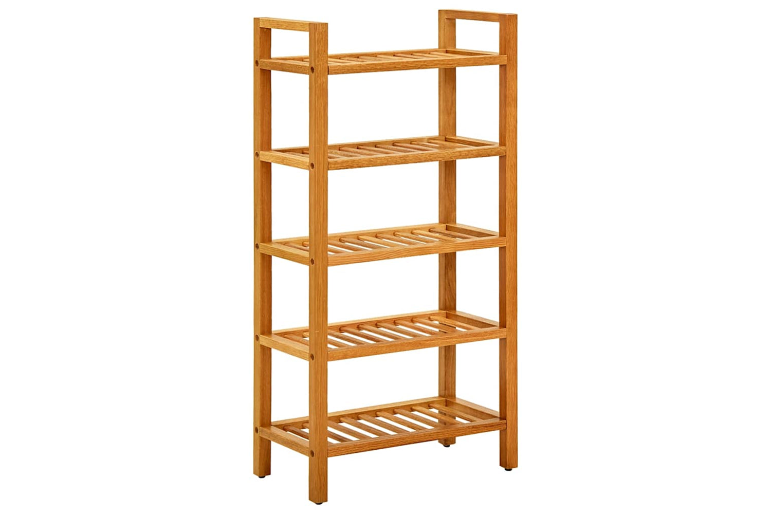 vidaXL 331747 Shoe Rack With 5 Shelves 50x27x100cm Solid Oak Wood