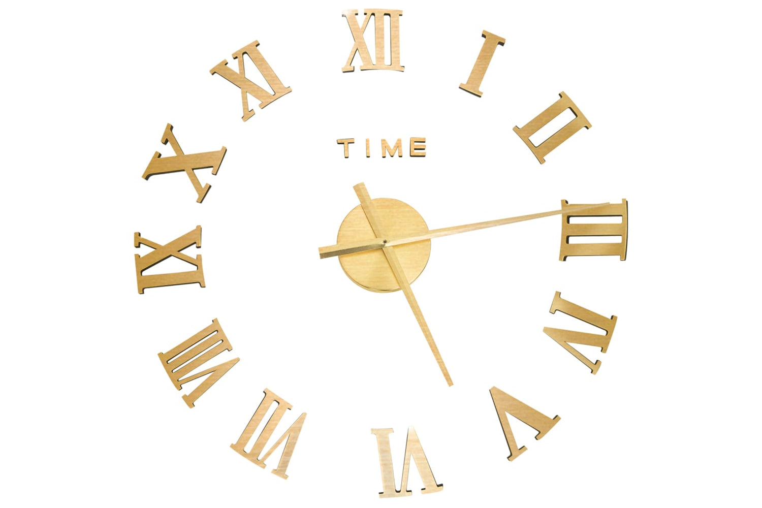 Vidaxl 325160 3D Wall Clock Modern Design 100 cm | Golden