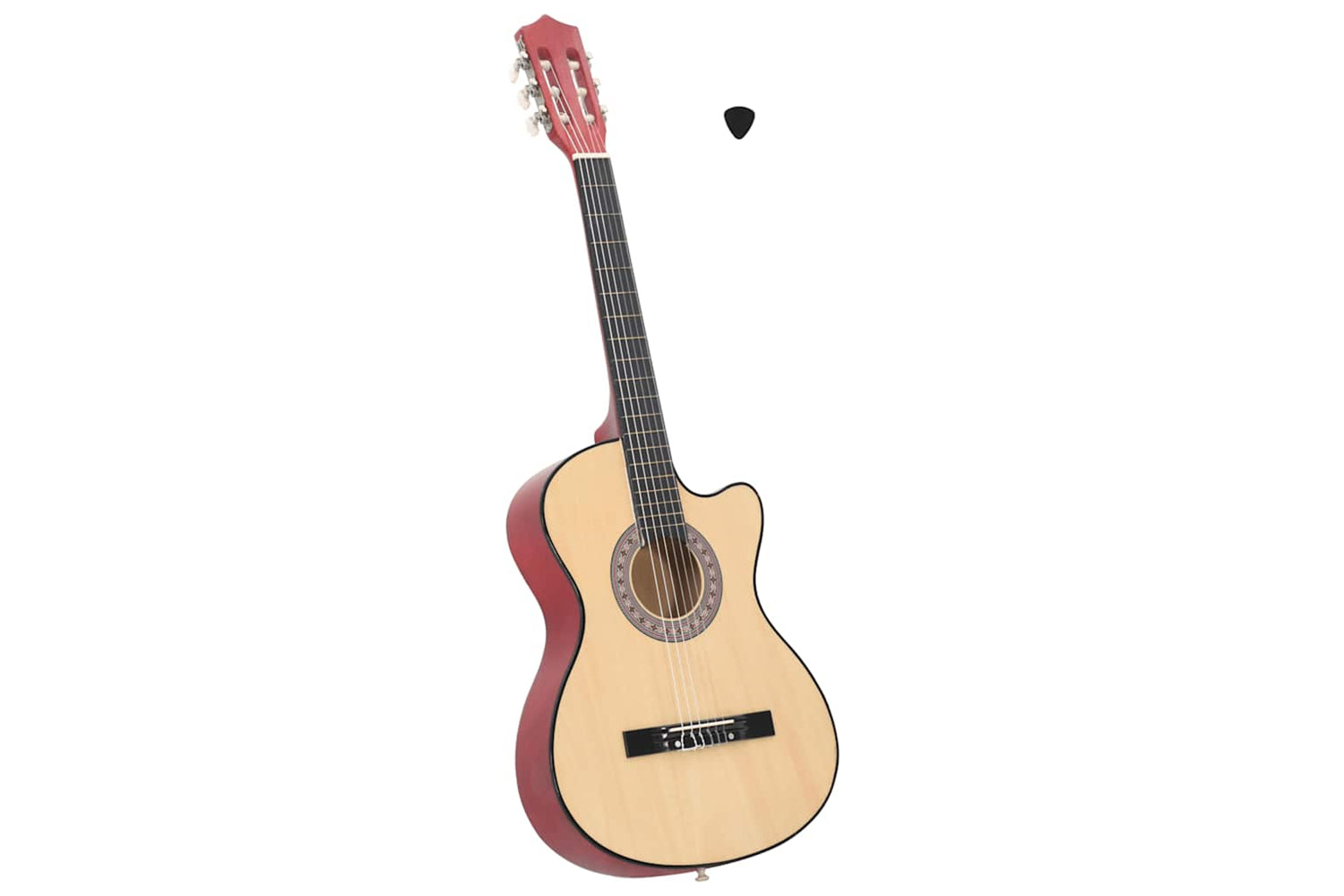 vidaXL 70130 Western Acoustic Cutaway Guitar With 6 Strings 38 Basewood