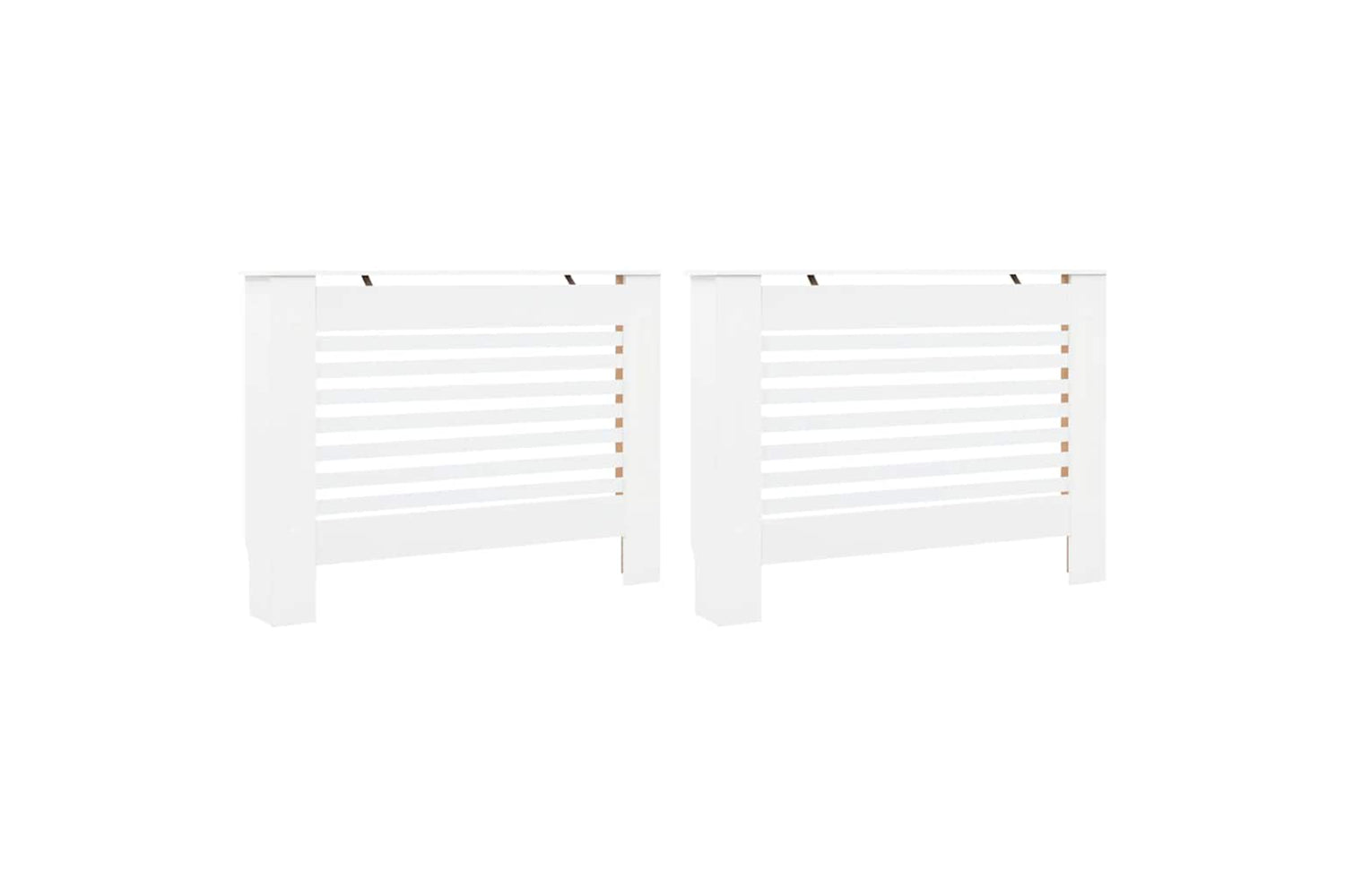 vidaXL 3051374 Radiator Covers 2 Pcs White 112x19x81.5cm Mdf