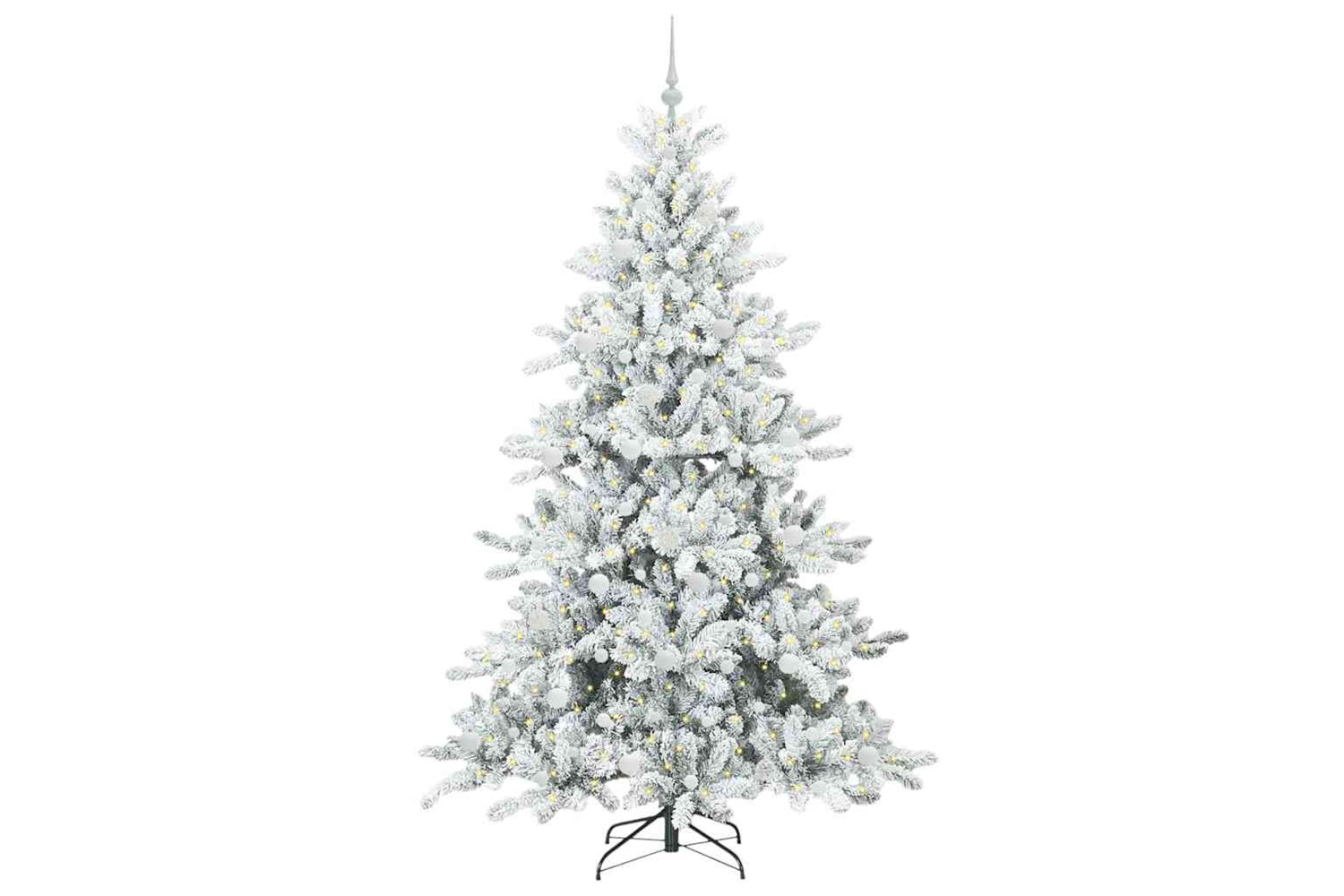 Vidaxl Artificial Hinged Christmas Tree With 300 Leds 210 Cm Pvc-2