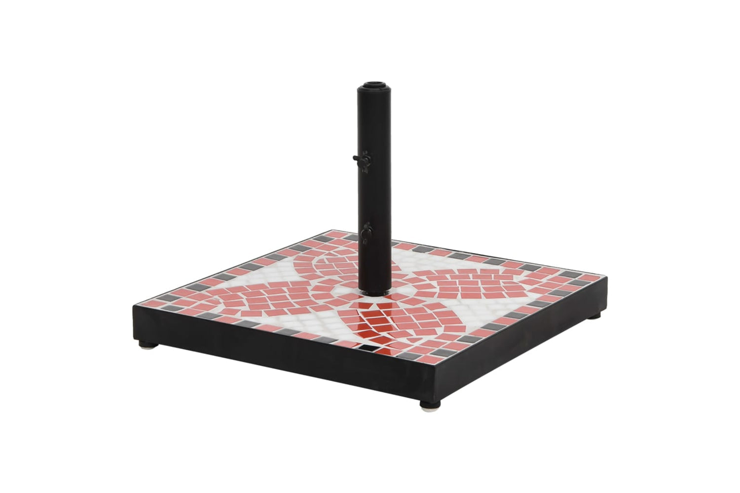 Vidaxl Parasol Base Terracotta And White Square 12 Kg