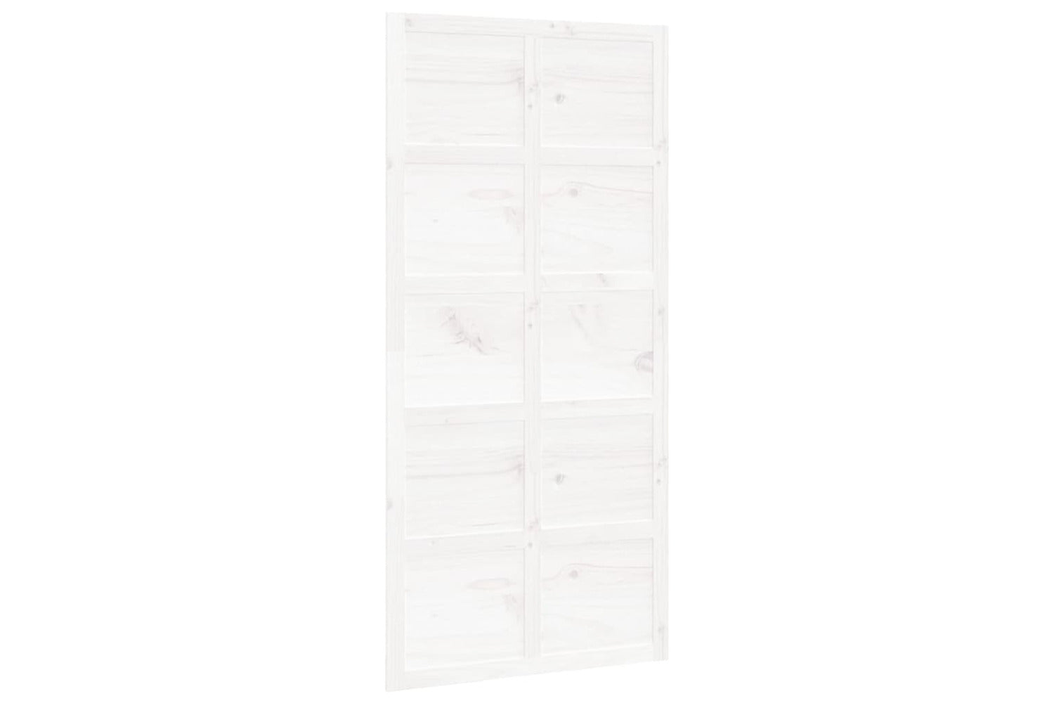 vidaXL 824639 Barn Door White 100x1.8x214cm Solid Wood Pine-2