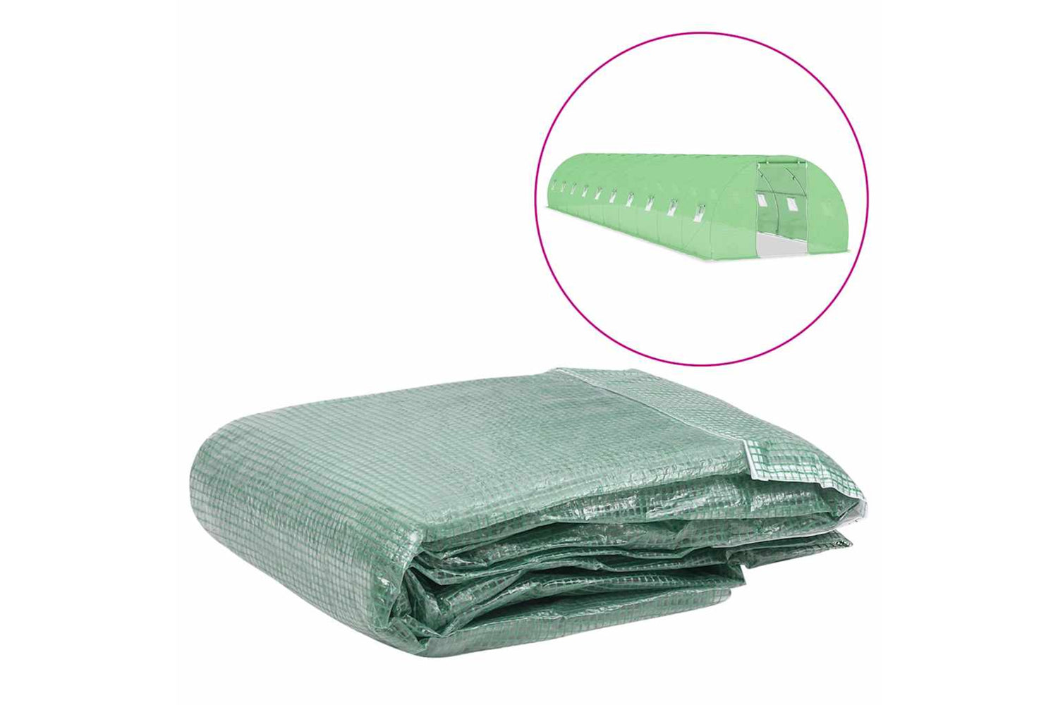 vidaXL 316440 Greenhouse Replacement Cover (45 mÂ²) 300x1500x200cm Green