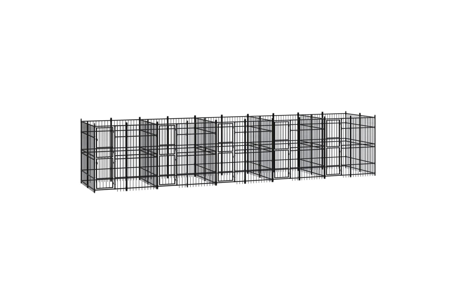 Vidaxl 3098013 Outdoor Dog Kennel Steel 18.43 M2