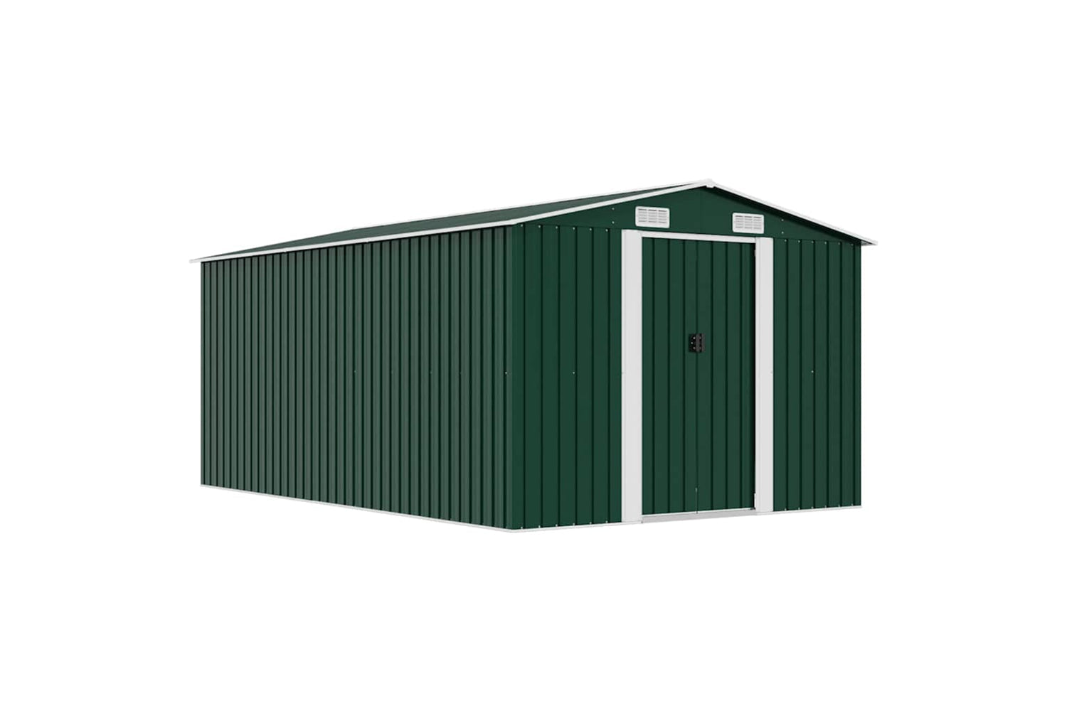 vidaXL 143344 Garden Shed 257x392x181cm Metal Green