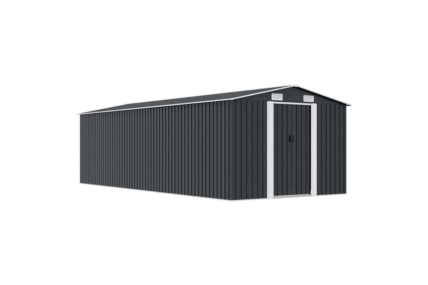vidaXL 143354 Garden Shed 257x580x181cm Metal Anthracite