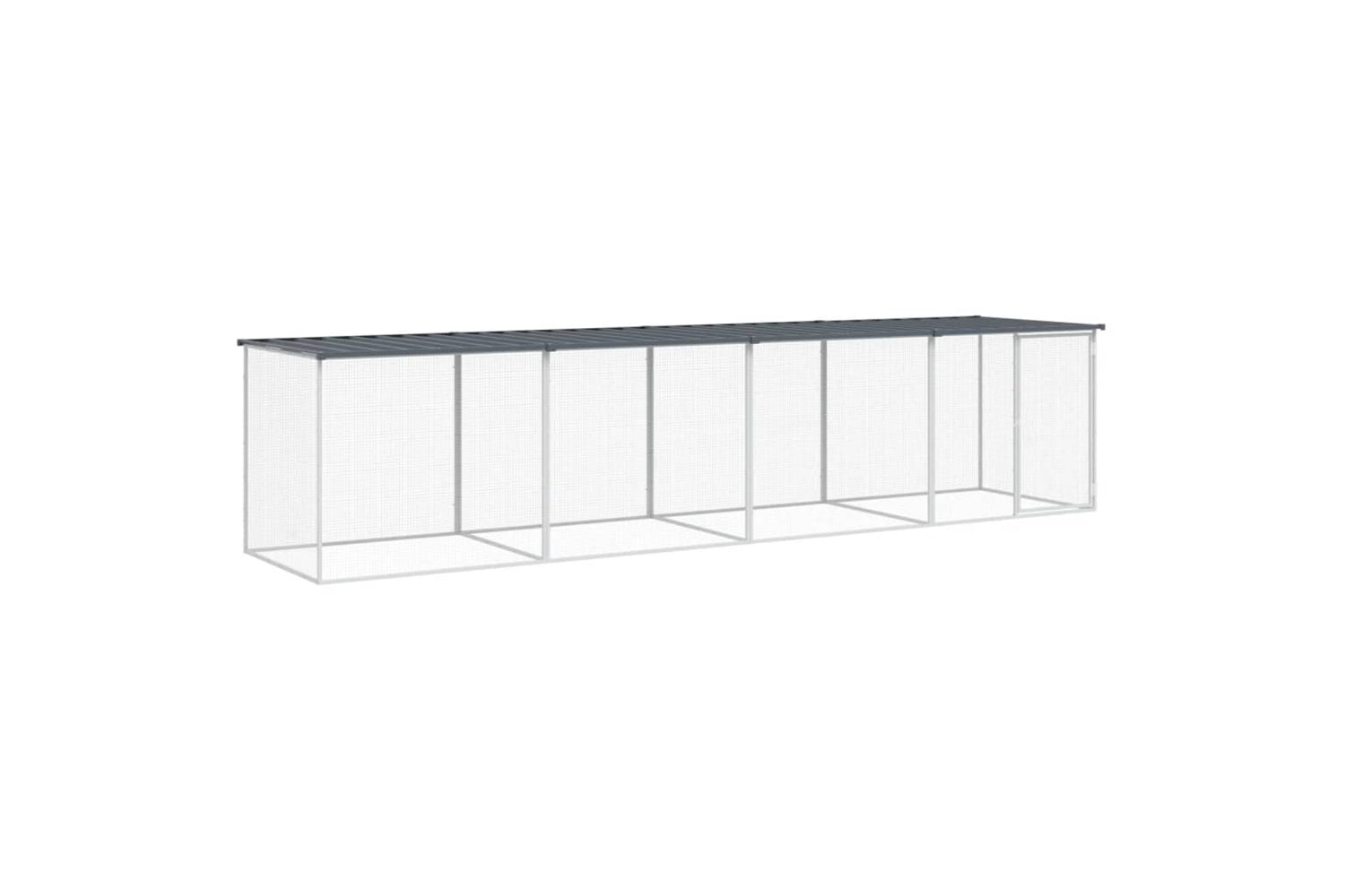 vidaXL 3189050 Chicken Cage With Roof Anthracite 403x98x90cm Galvanised Steel