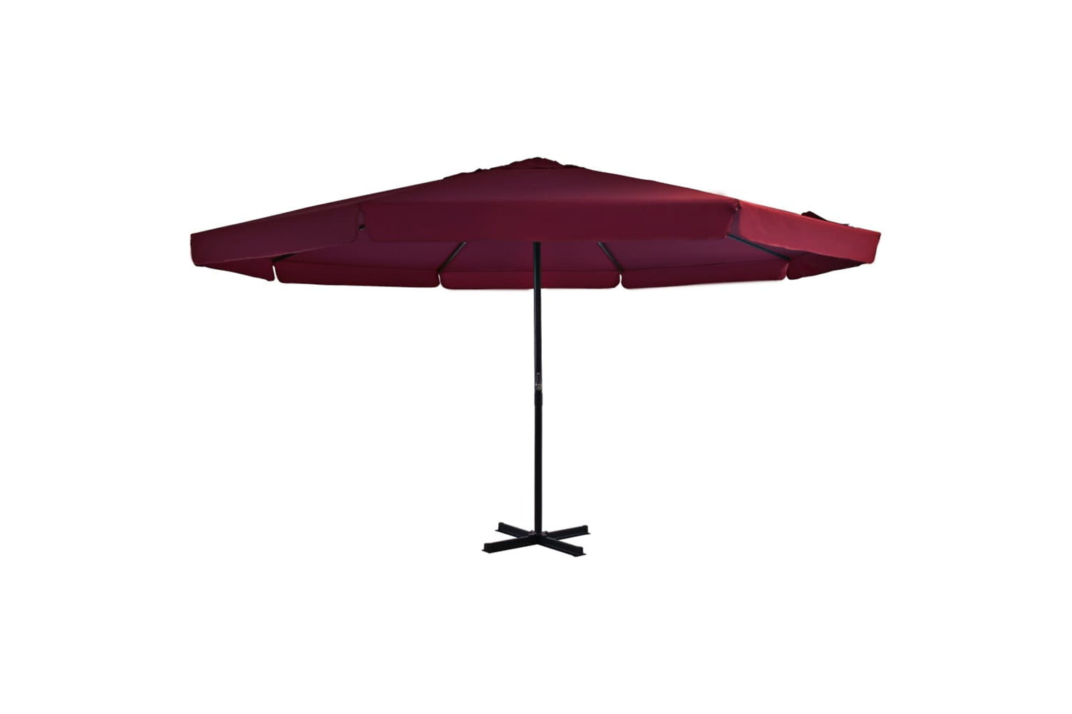 vidaXL 44476 Outdoor Parasol With Aluminium Pole 500cm Bordeaux Red