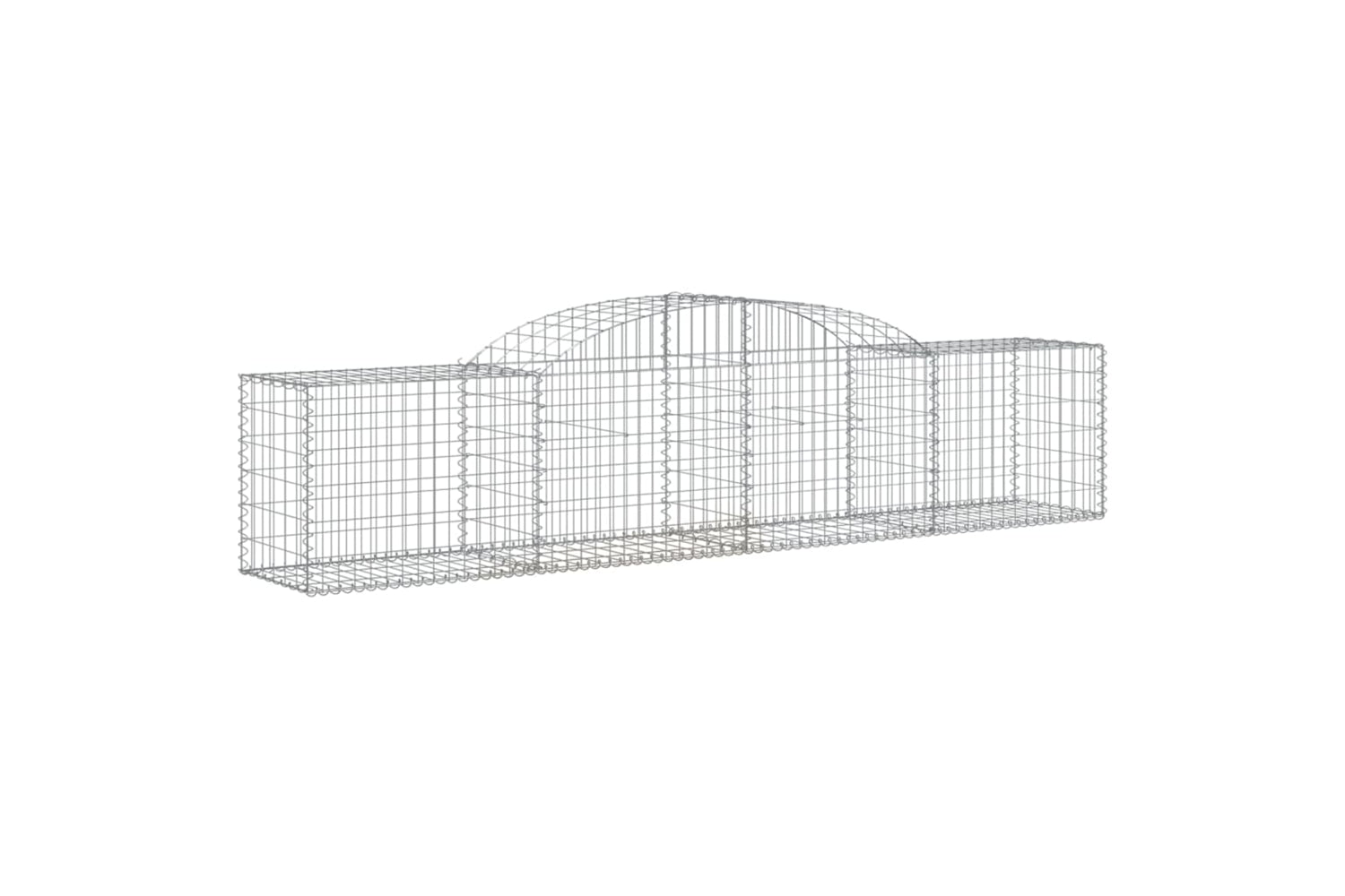 vidaXL 153513 Arched Gabion Basket 300x50x60/80cm Galvanised Iron