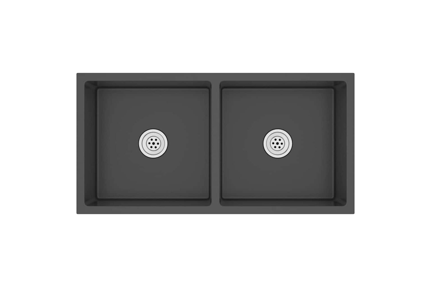 Vidaxl 51523 Handmade Kitchen Sink Black Stainless Steel