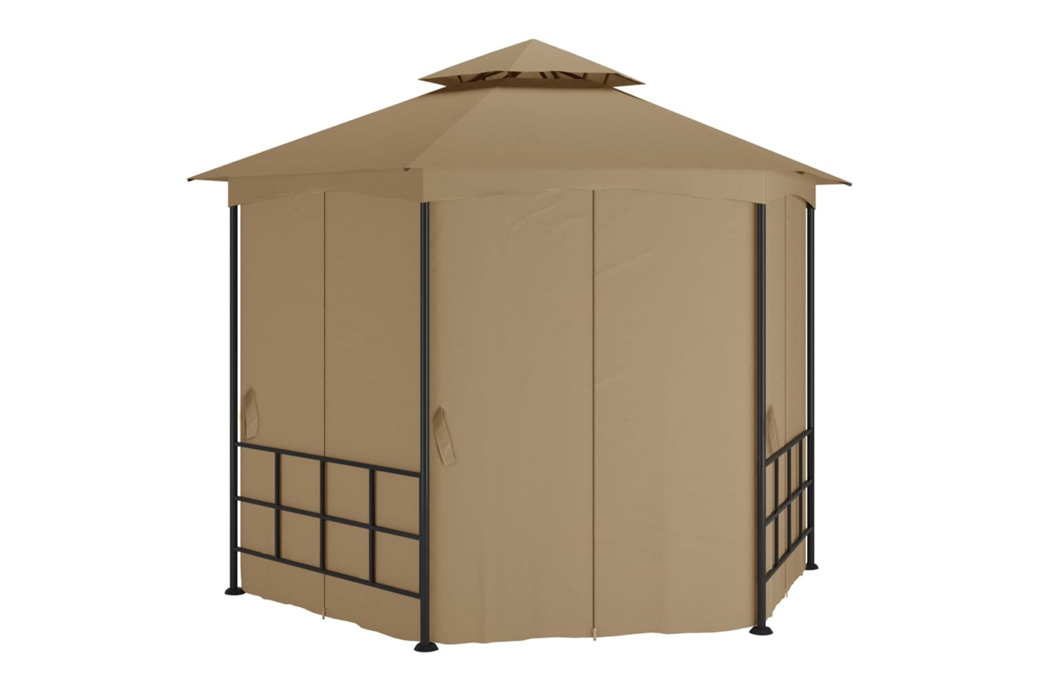 Vidaxl 313932 Gazebo With Sidewalls 3.1x2.7 M Taupe