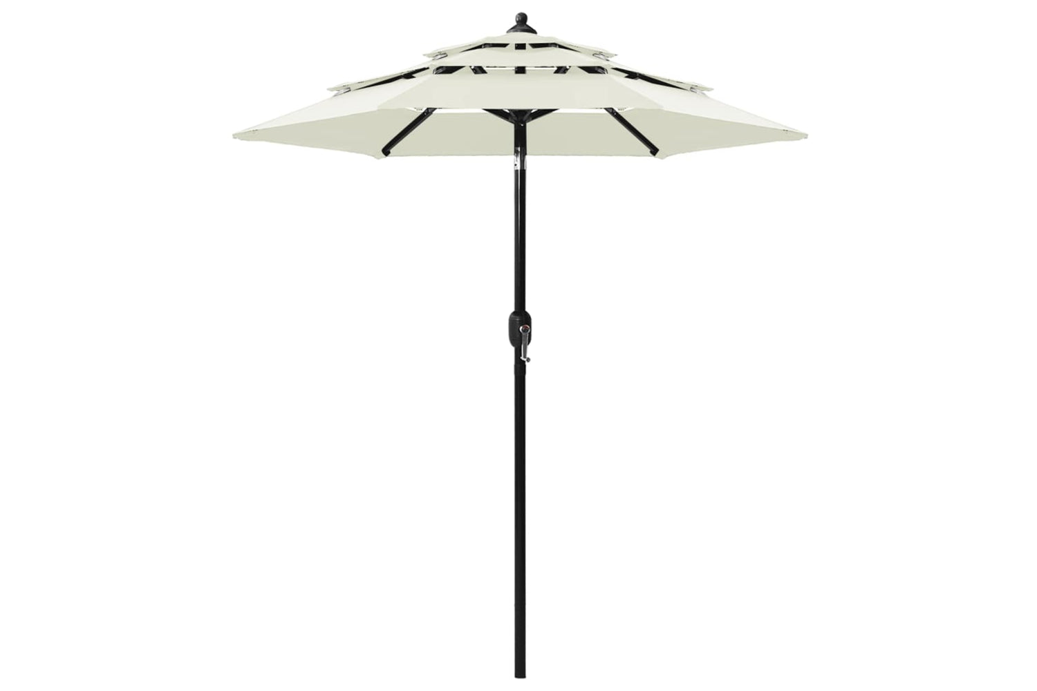 Vidaxl 313852 3-tier Parasol With Aluminium Pole Sand 2 M
