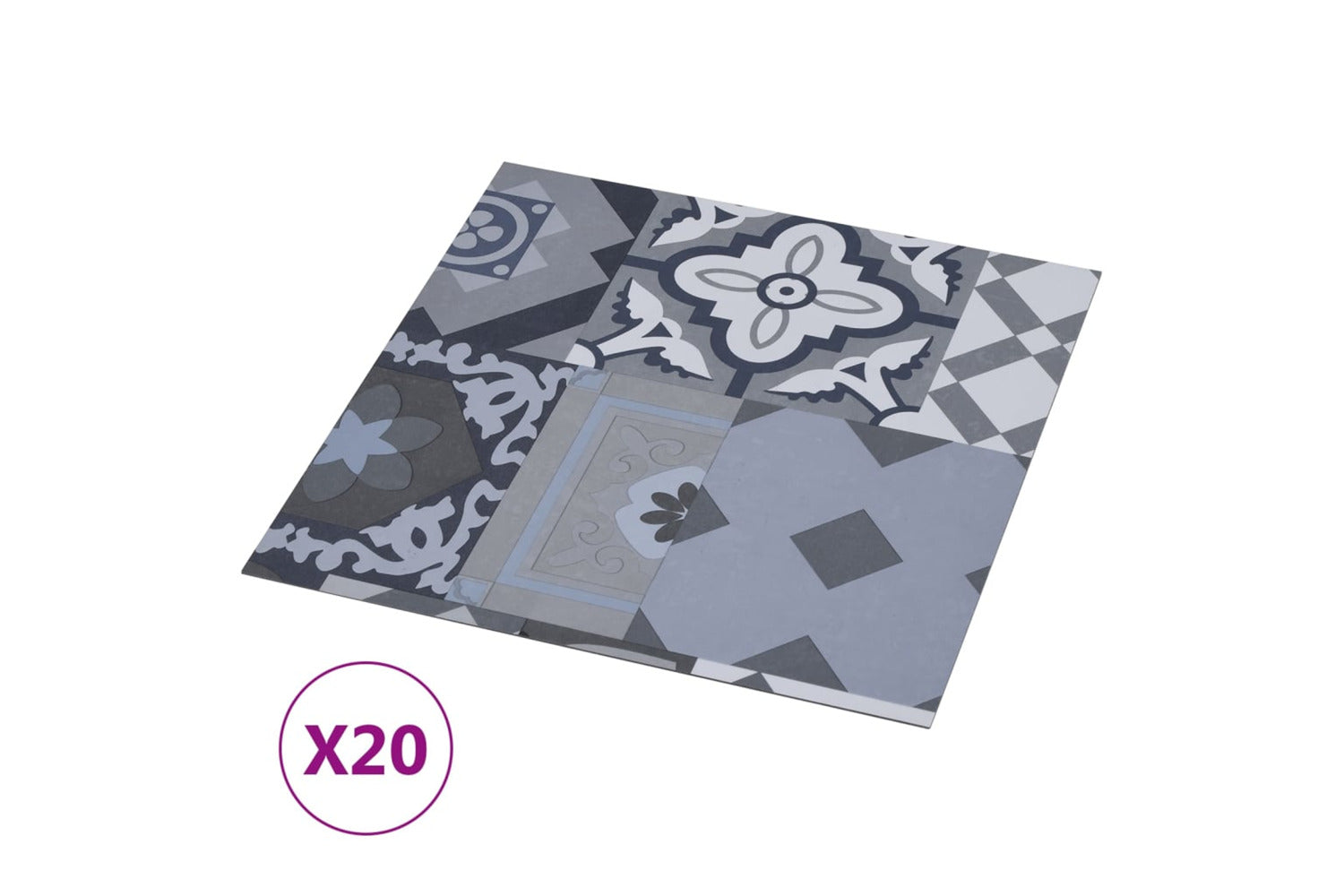 Vidaxl Self-adhesive Flooring Planks 20pcs Pvc 1.86mÂ² Coloured Pattern-2