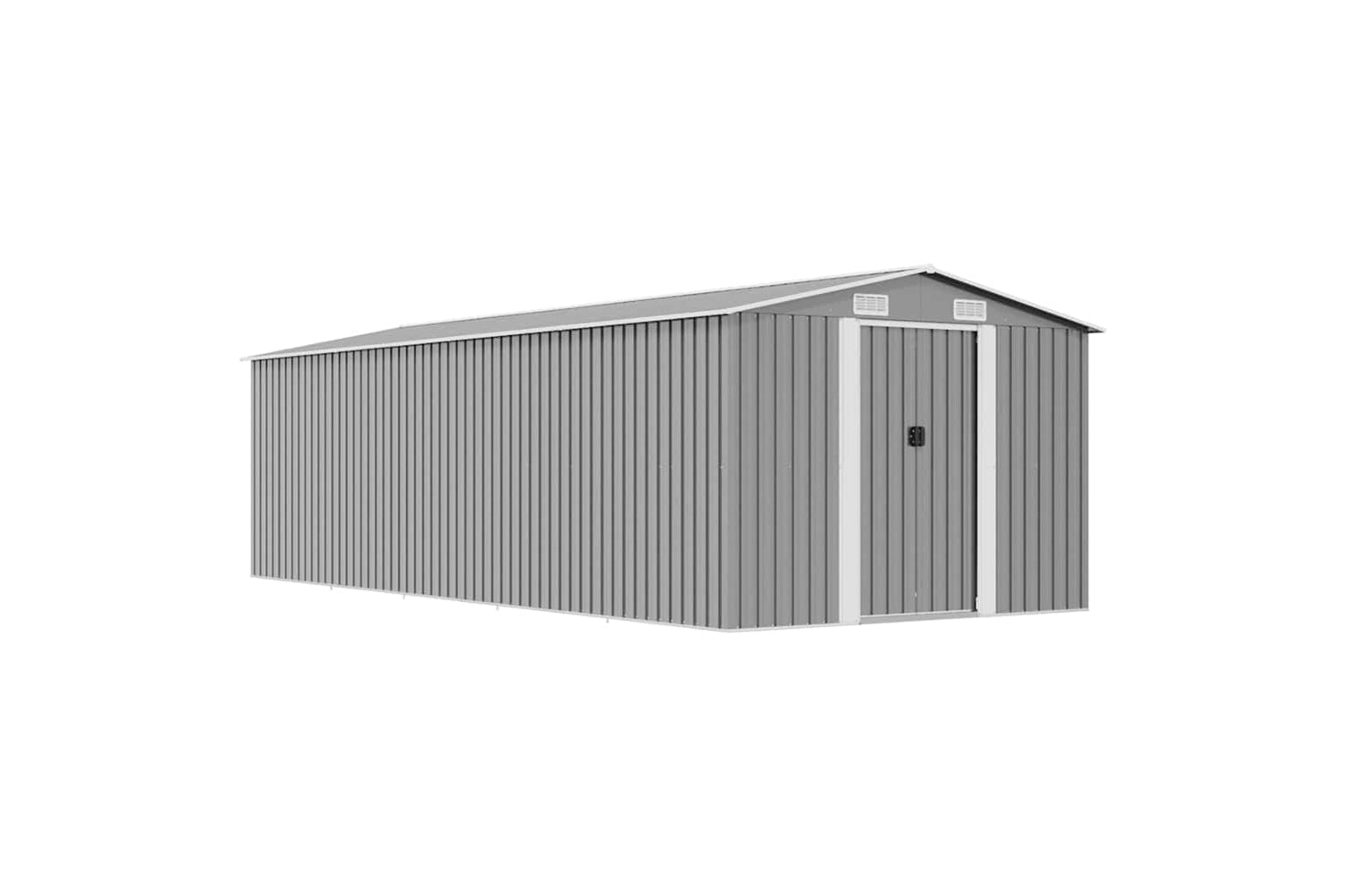 Vidaxl 143353 Garden Shed 257x580x181 Cm Metal Grey