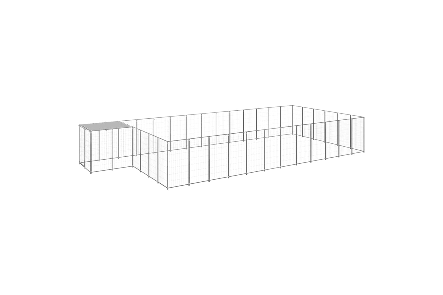 Vidaxl 3082223 Dog Kennel Silver 22.99 M2 Steel