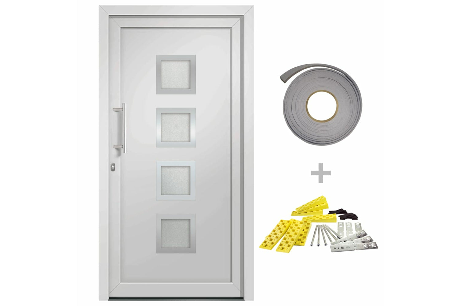 vidaXL 279175 Front Door White 88x200cm-2