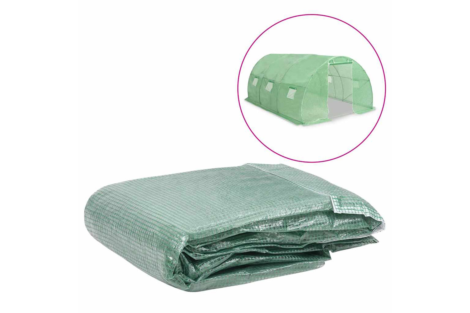 vidaXL 316430 Greenhouse Replacement Cover (13.5 mÂ²) 300x450x200cm Green
