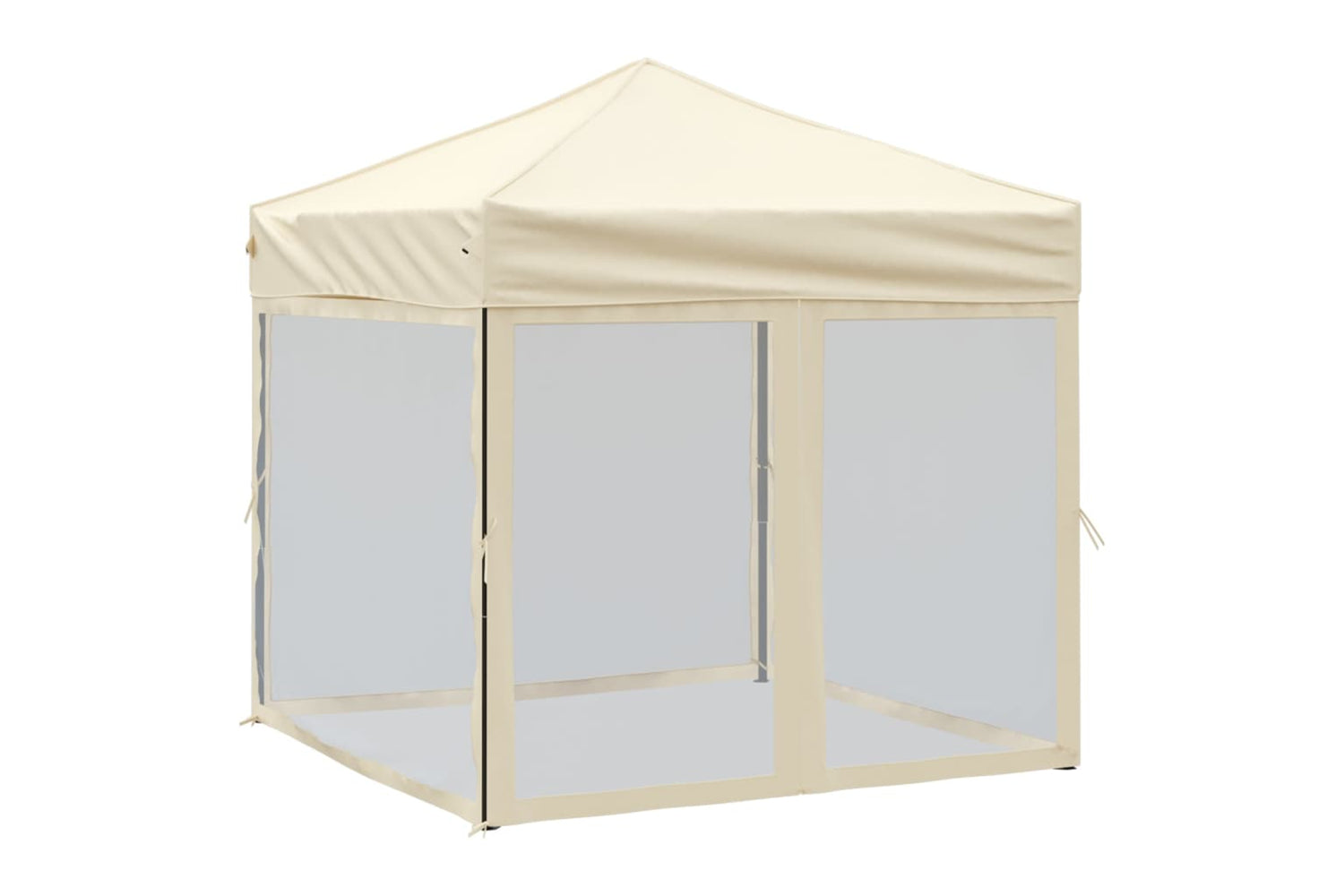 Vidaxl 93508 Folding Party Tent With Sidewalls Cream 2x2 M
