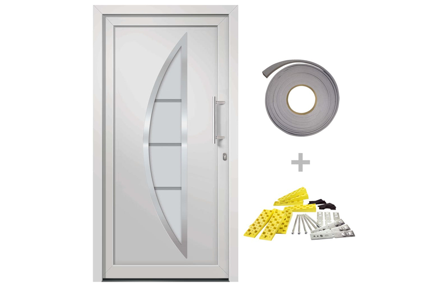 vidaXL 279209 Front Door White 108x200cm-2