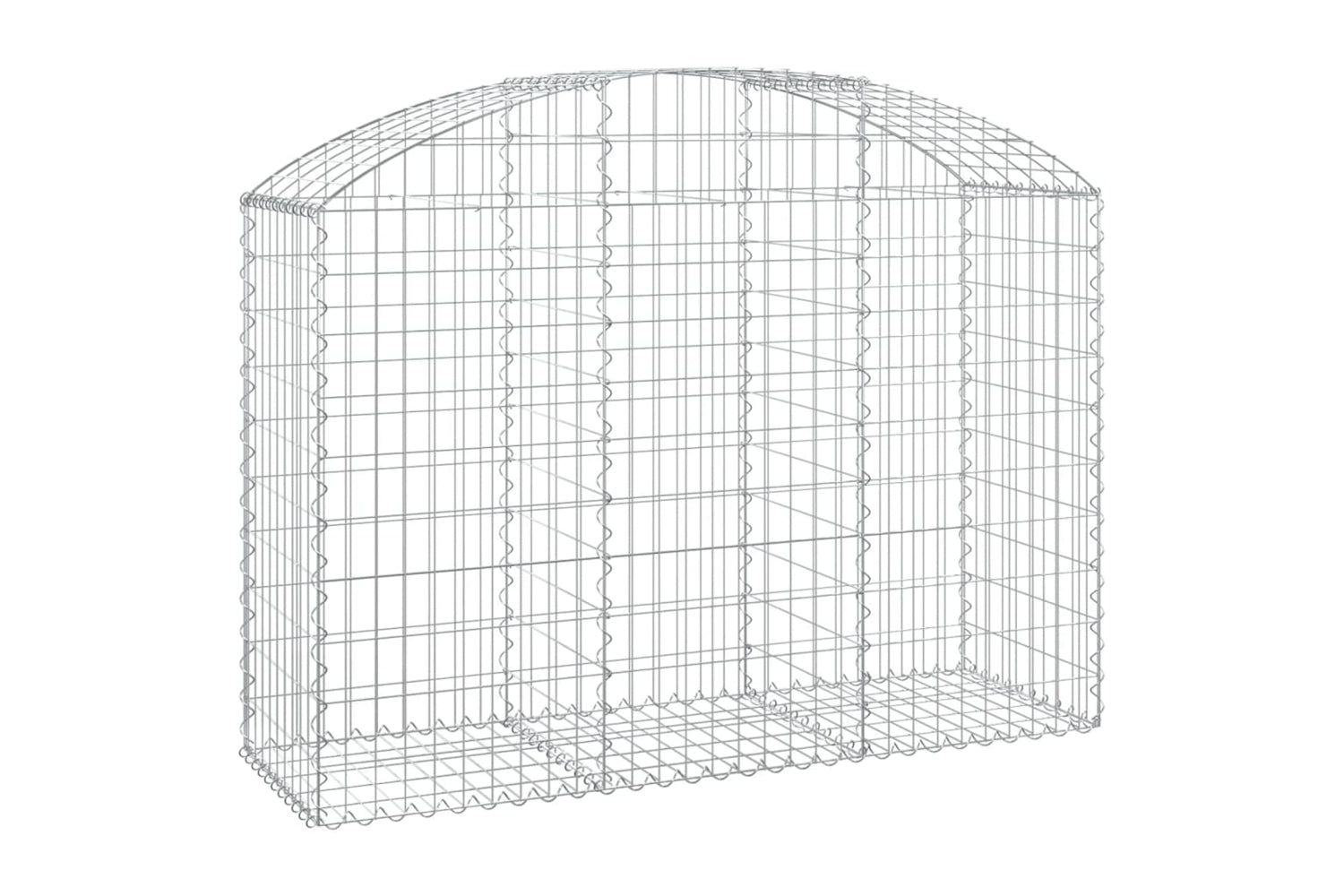 vidaXL 153455 Arched Gabion Basket 150x50x100/120cm Galvanised Iron