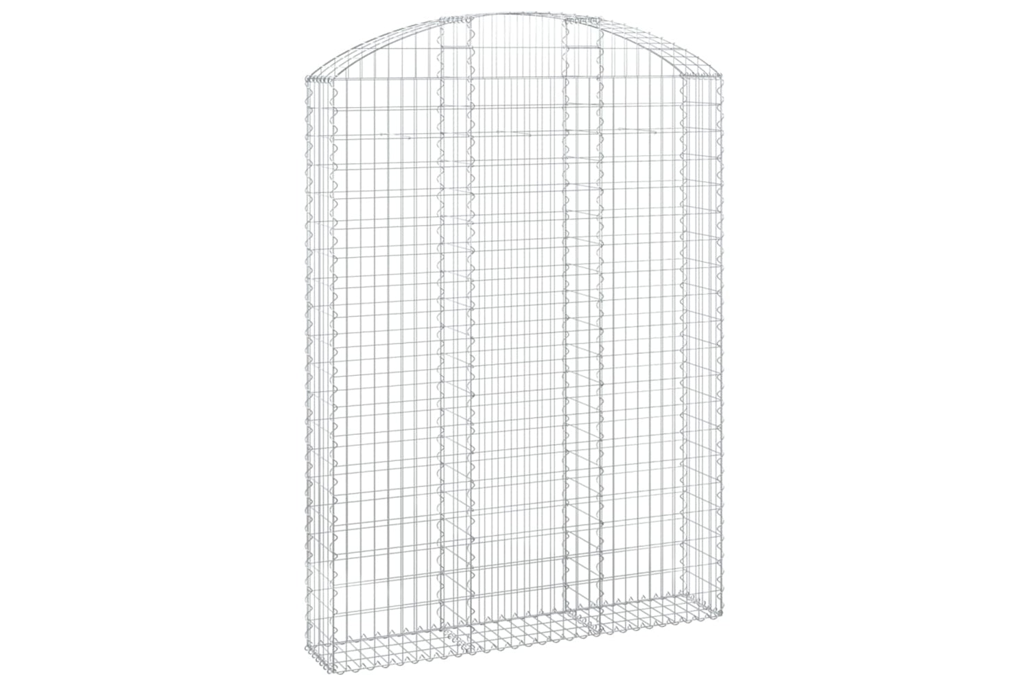 vidaXL 153450 Arched Gabion Basket 150x30x200/220cm Galvanised Iron