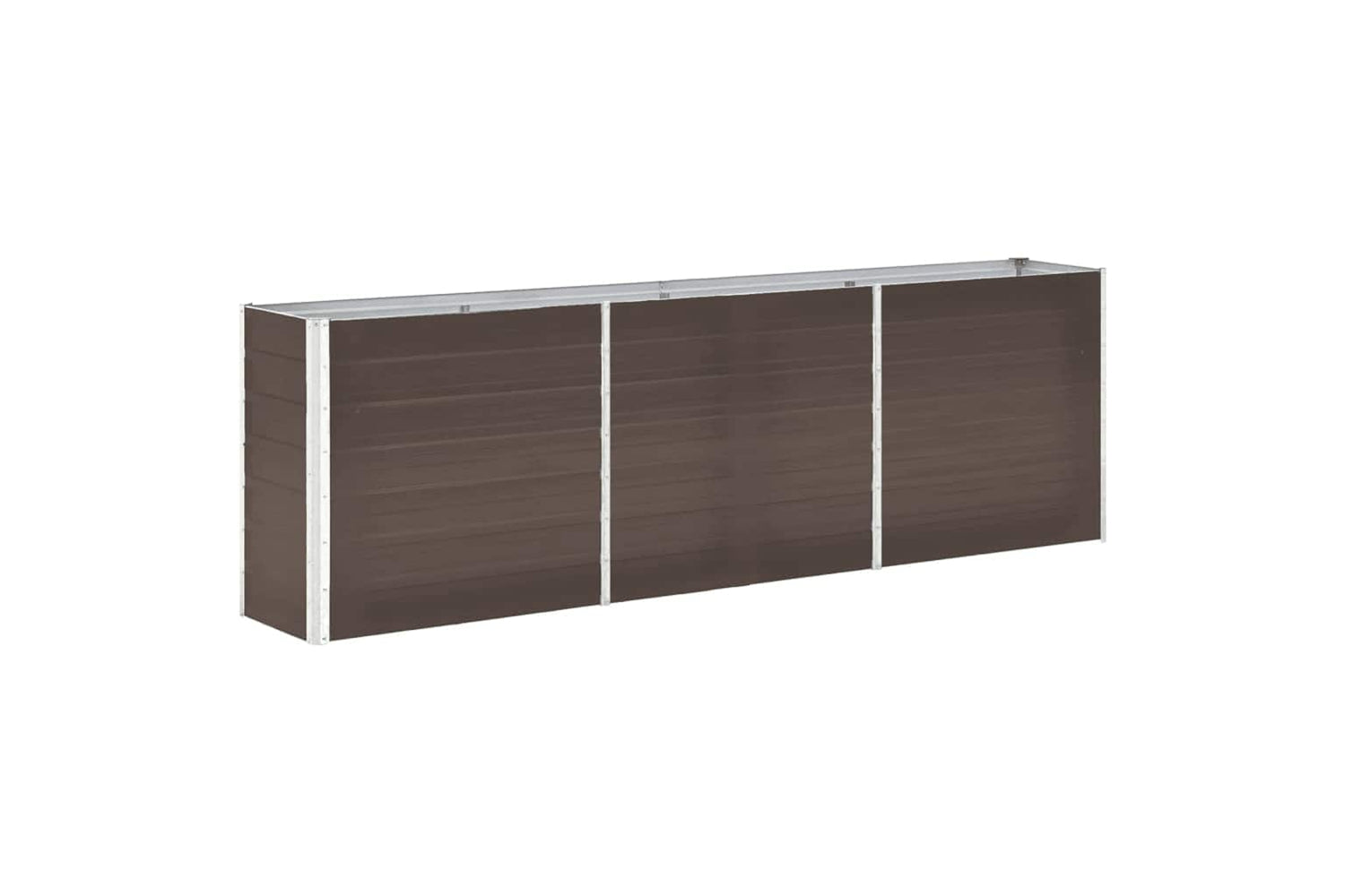vidaXL 47042 Garden Raised Bed Galvanised Steel 240x40x77cm Brown